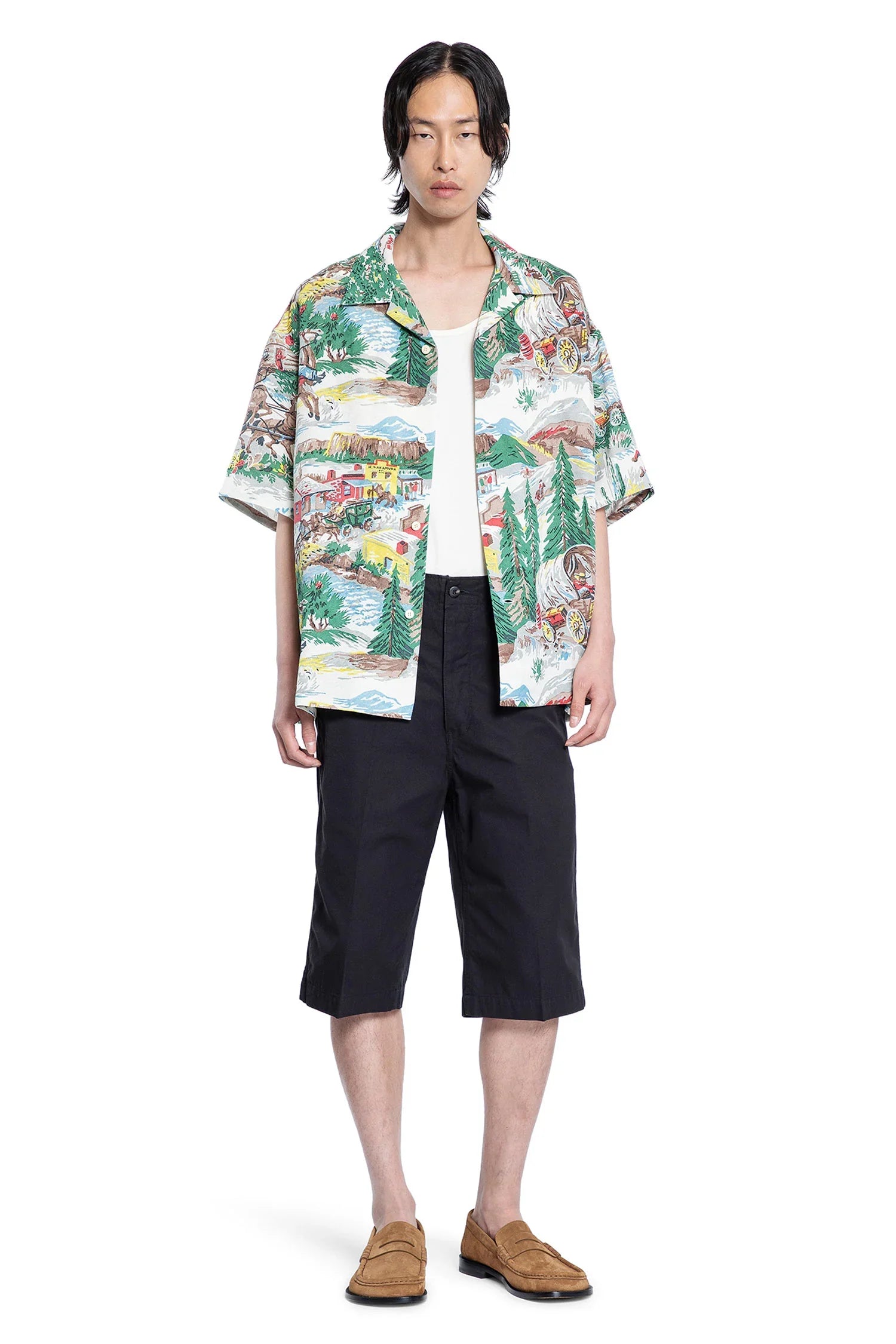 Wide chino shorts - Antonioli.eu