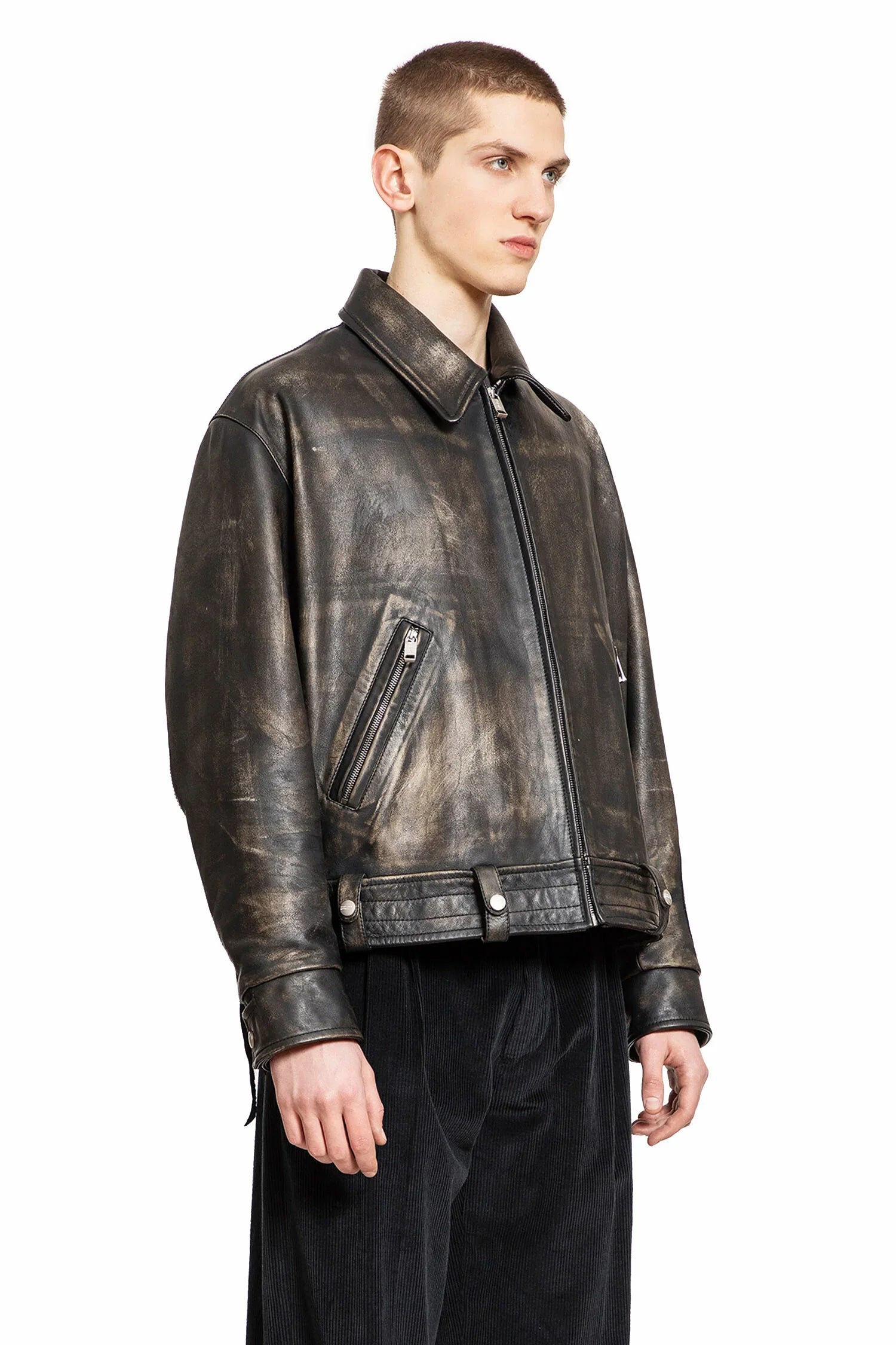 Distressed Pianist Aviator Jacket - Antonioli.eu