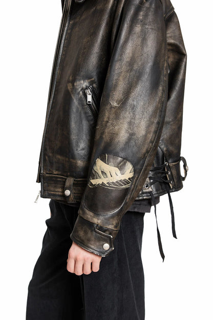 Distressed Pianist Aviator Jacket - Antonioli.eu