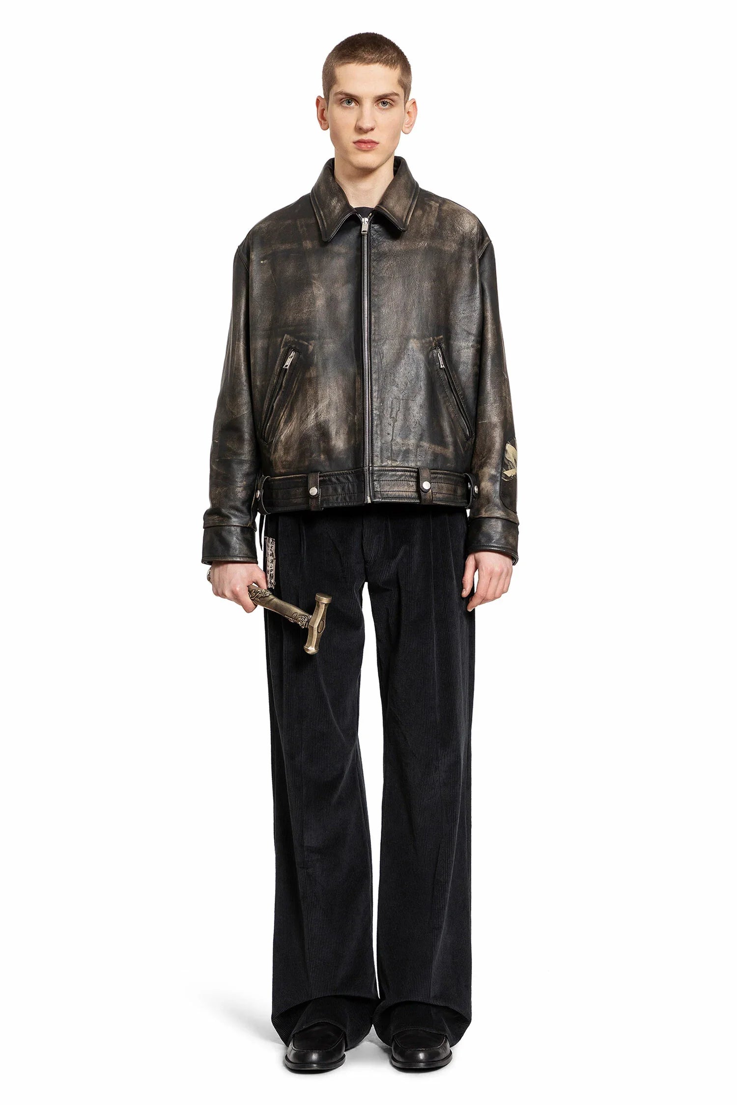 Distressed Pianist Aviator Jacket - Antonioli.eu