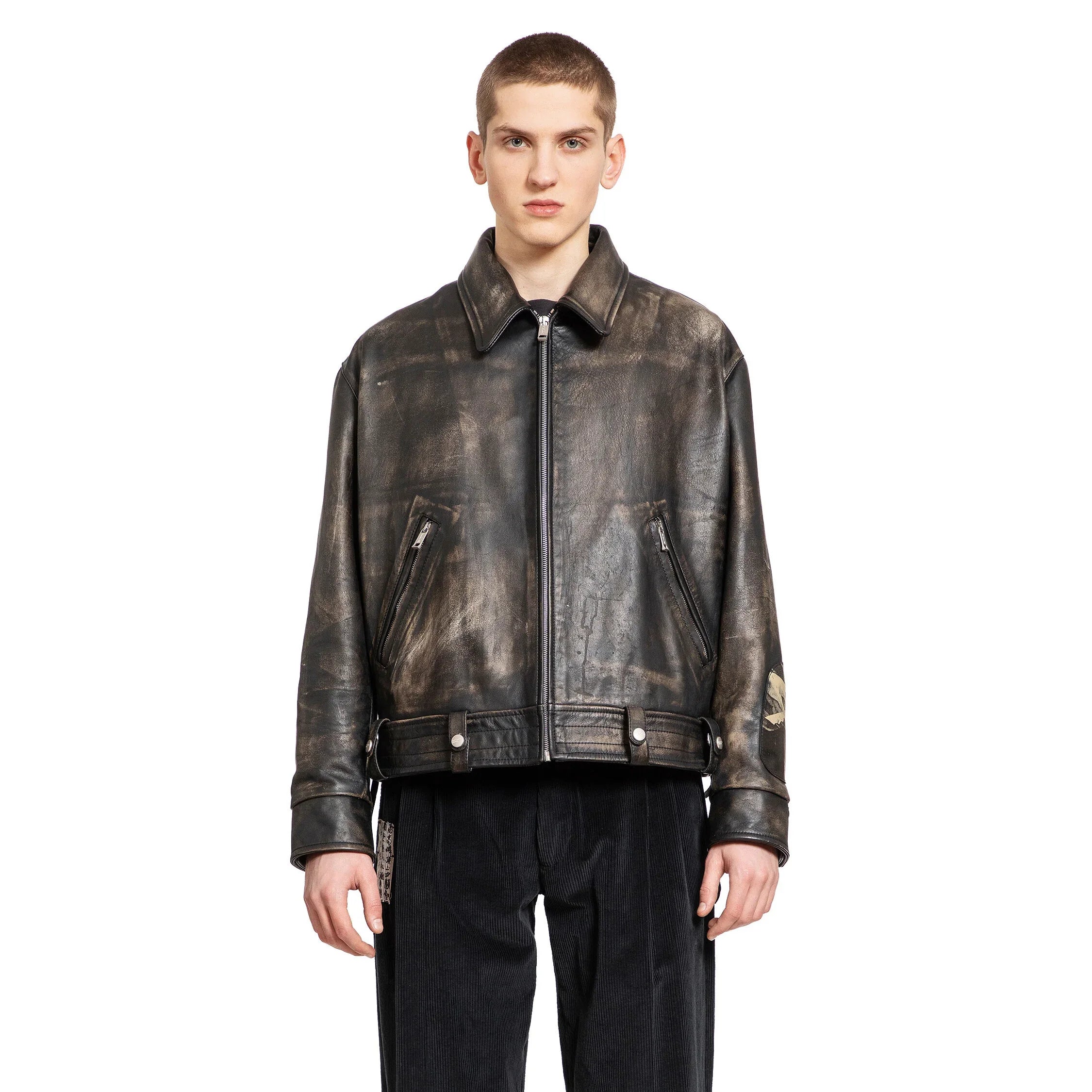 Distressed Pianist Aviator Jacket - Antonioli.eu