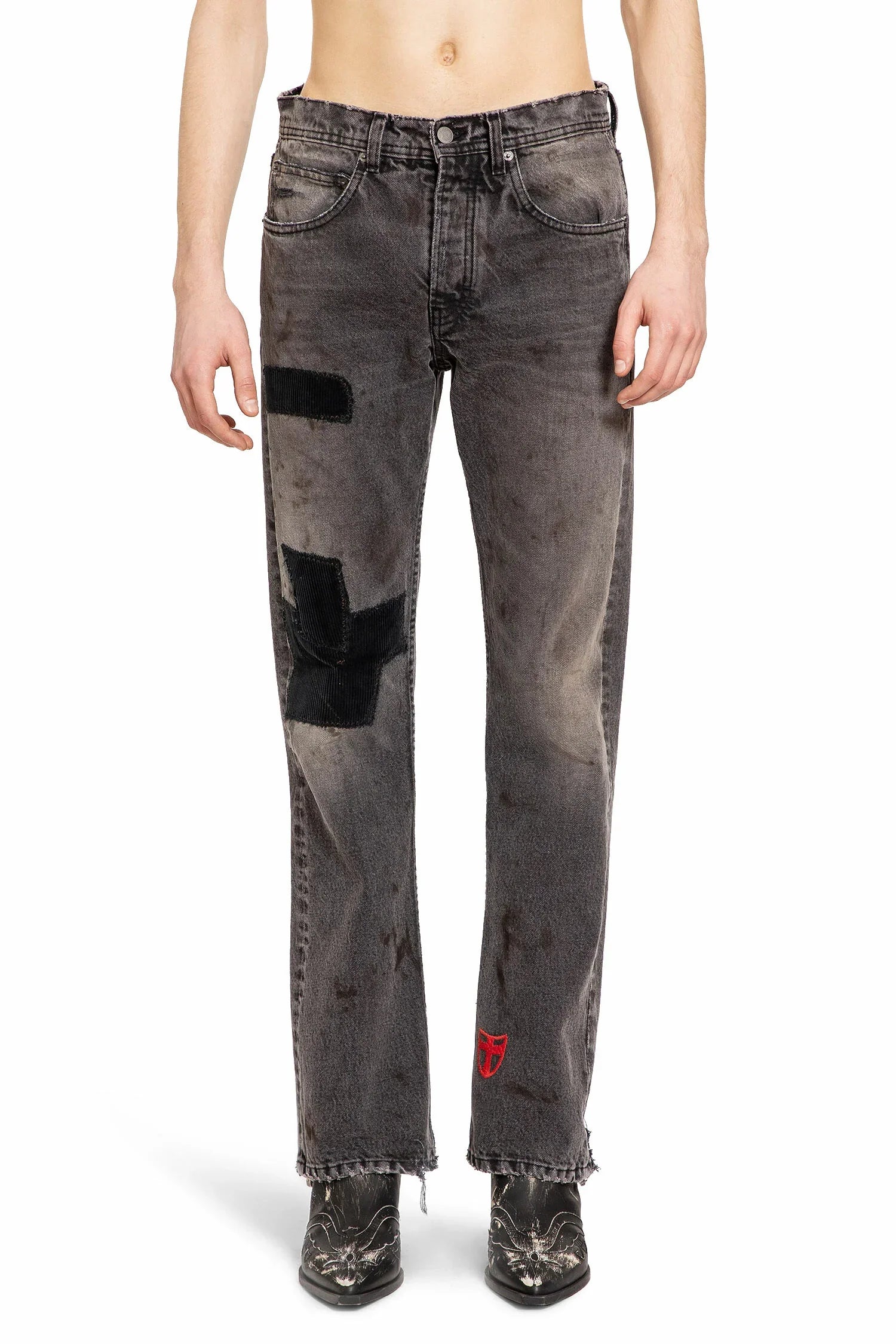 Patchwork Flare Jeans - Antonioli.eu