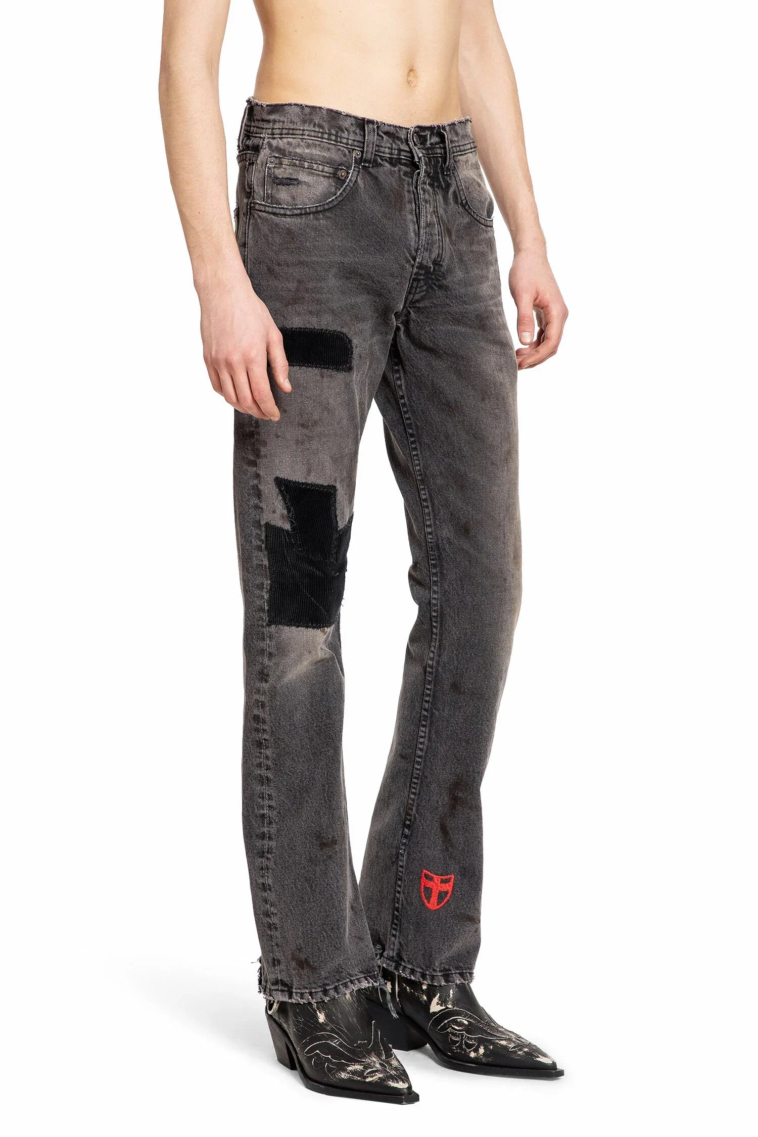 Patchwork Flare Jeans - Antonioli.eu