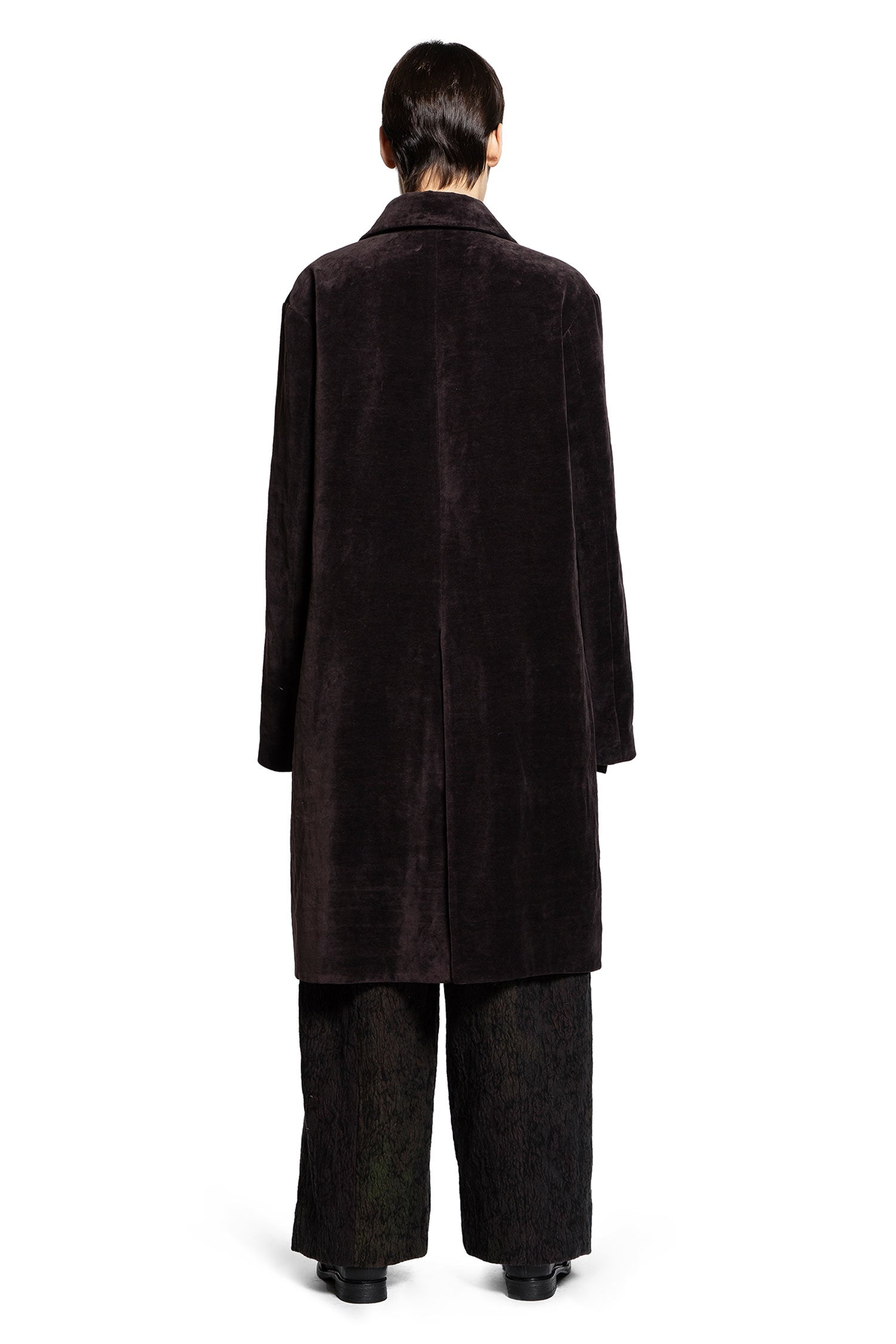 Spread Collar Long Coat