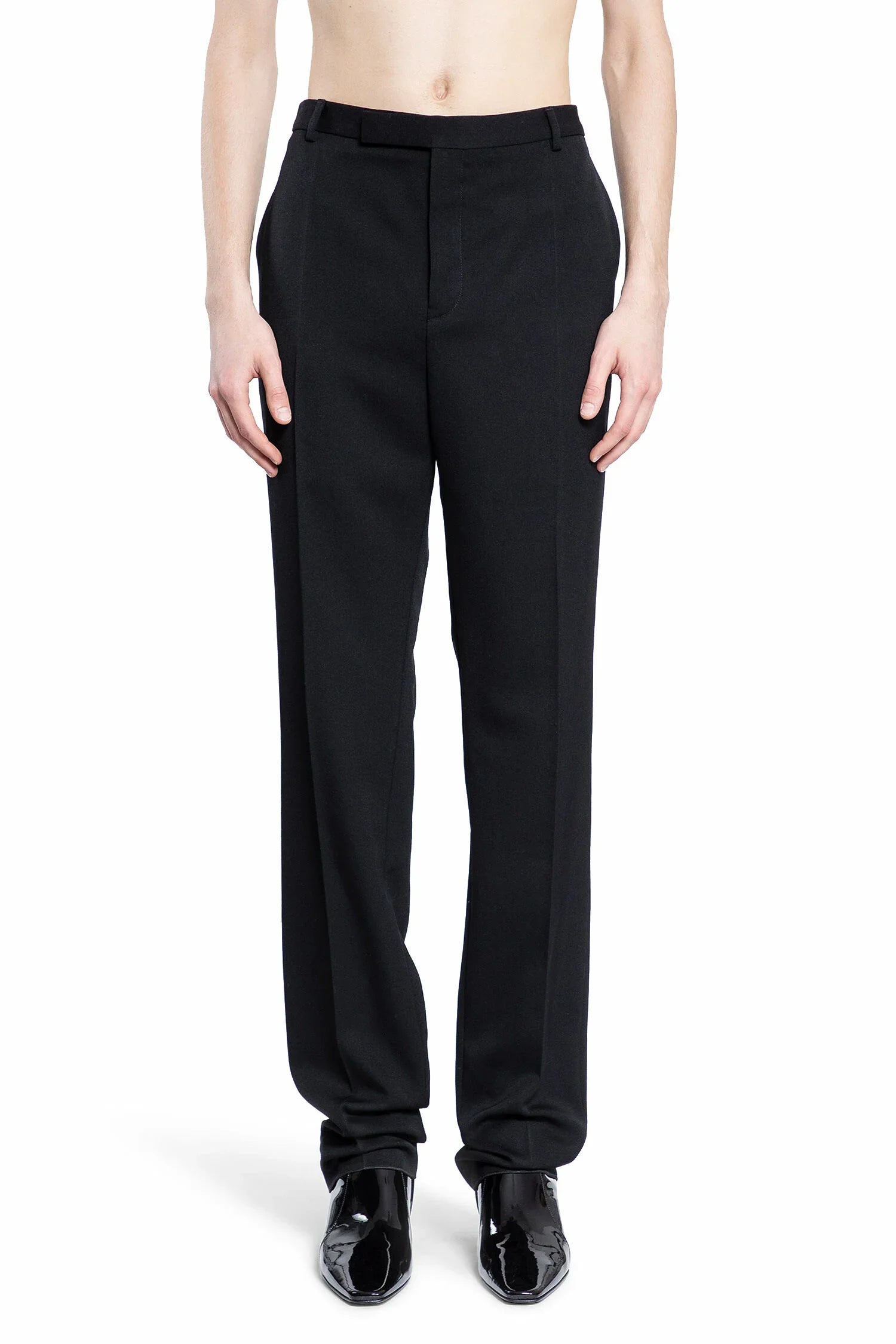 SAINT LAURENT MAN BLACK TROUSERS - Antonioli.eu