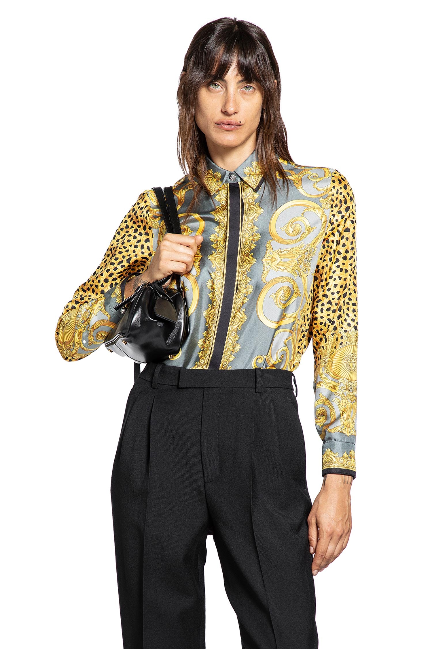 Cheetah Foulard Silk Shirt - Antonioli.eu