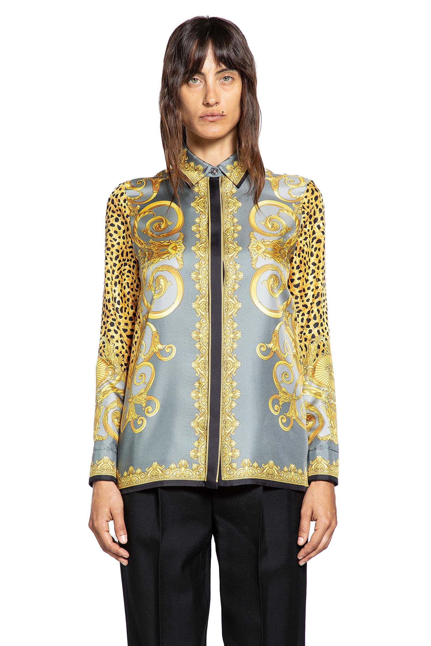 Cheetah Foulard Silk Shirt
