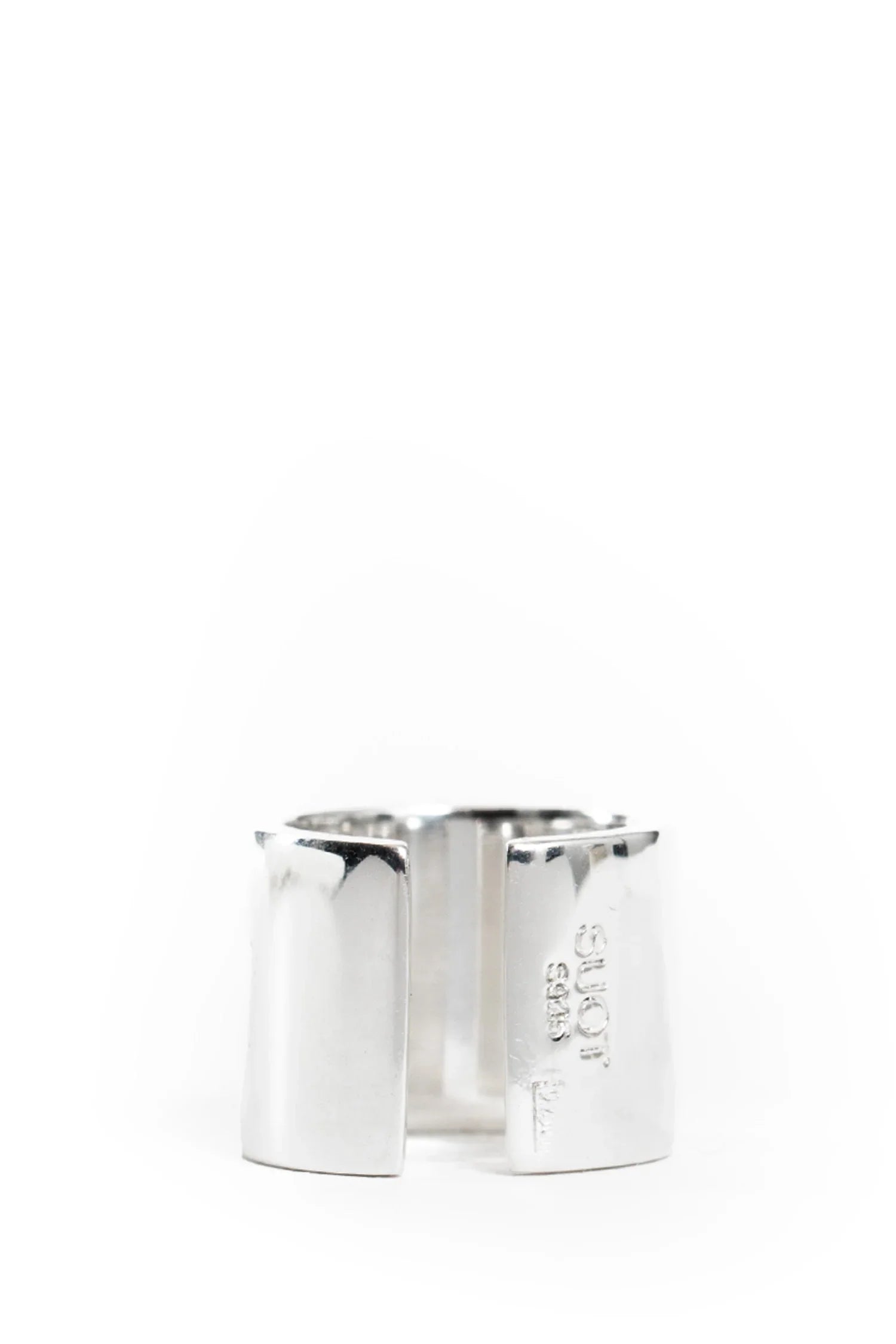 Sterling Silver Flat Wide Ear Cuff - Antonioli.eu