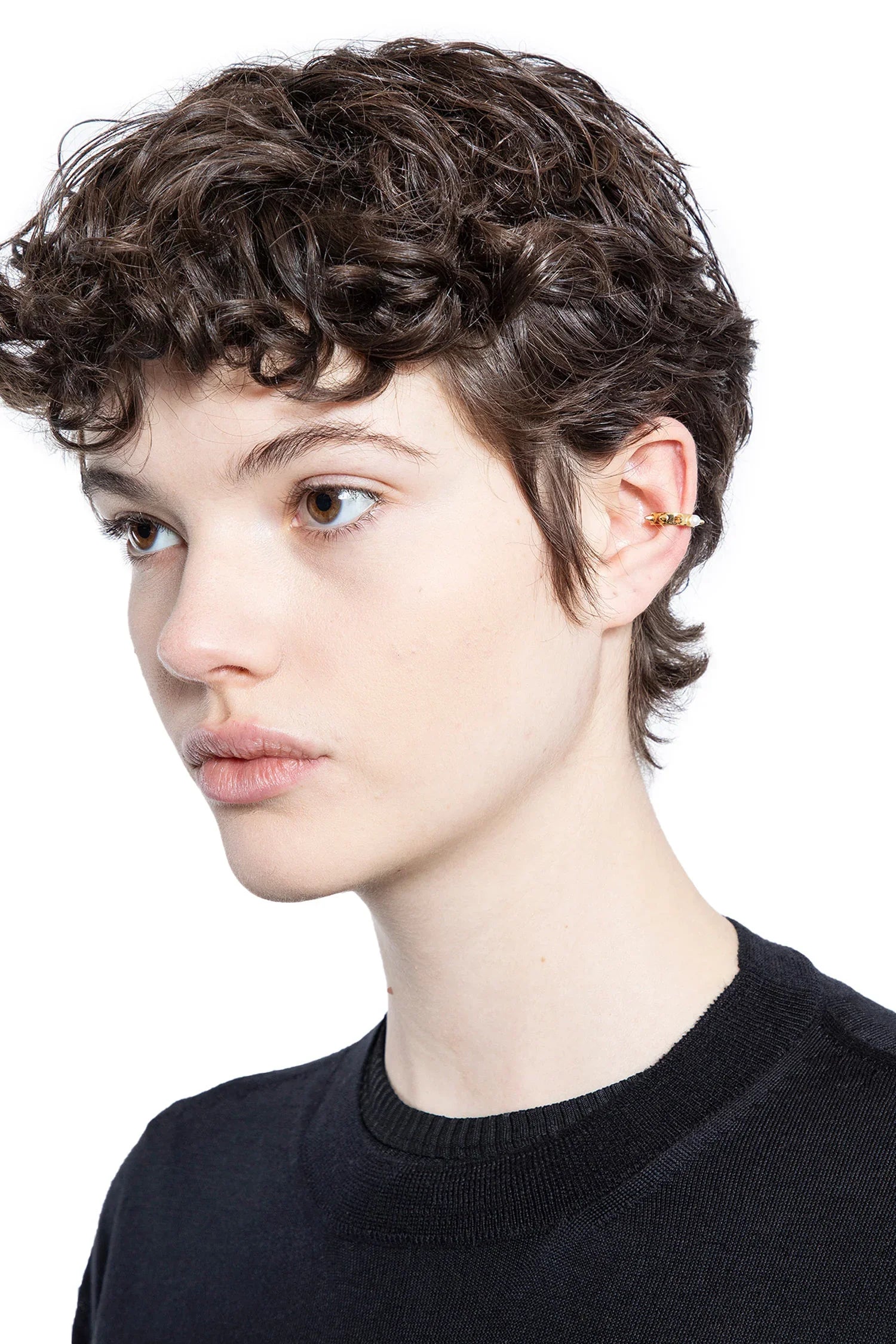 Abra collaboration Spike Pearl Ear Cuff - Antonioli.eu