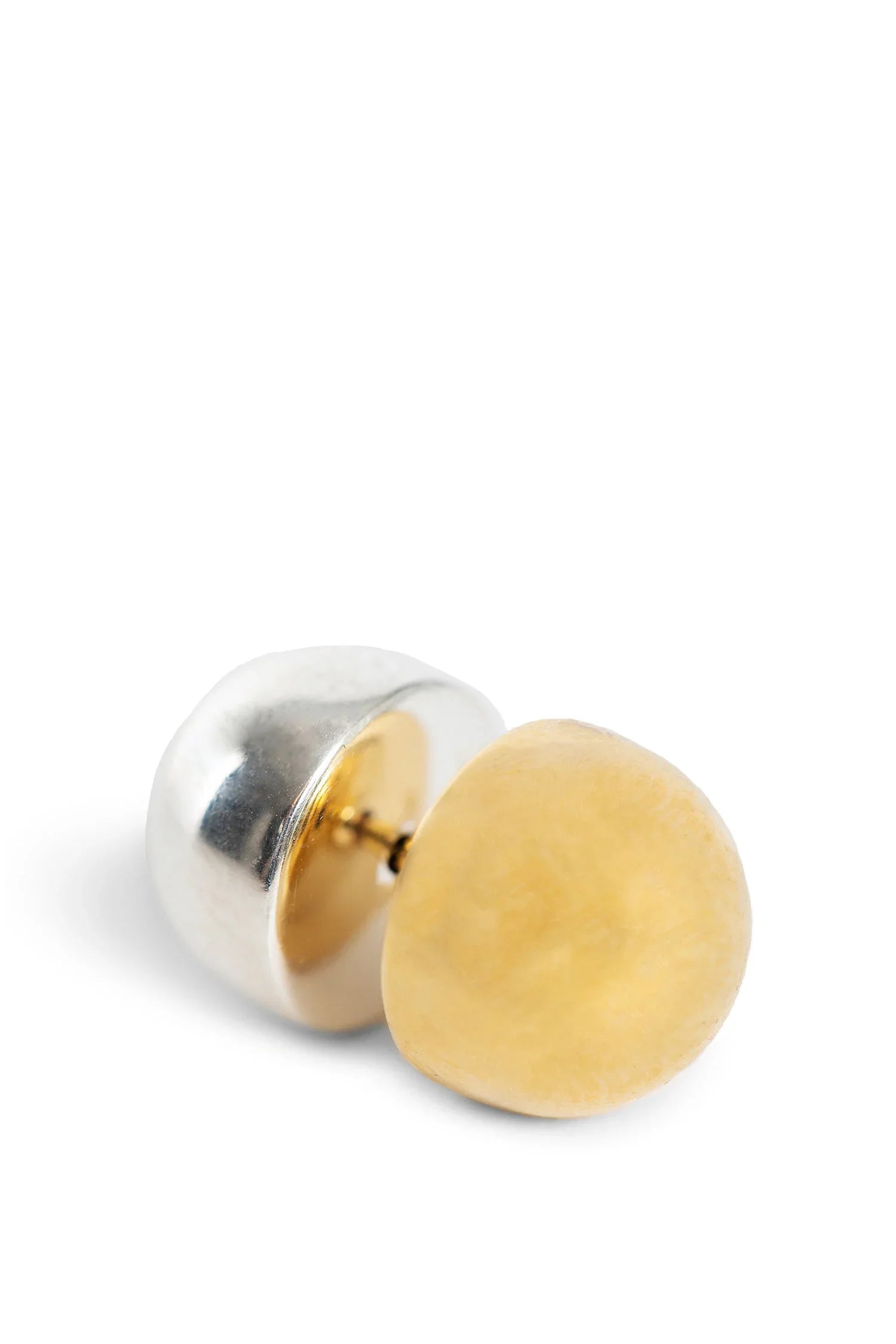 Silver Bicolor Medium Ball Earrings - Antonioli.eu