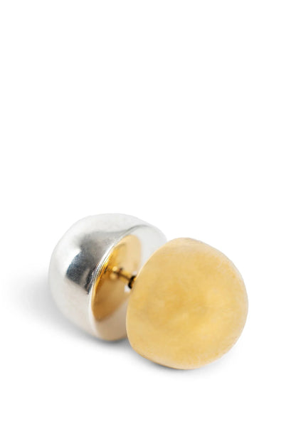 Silver Bicolor Medium Ball Earrings - Antonioli.eu
