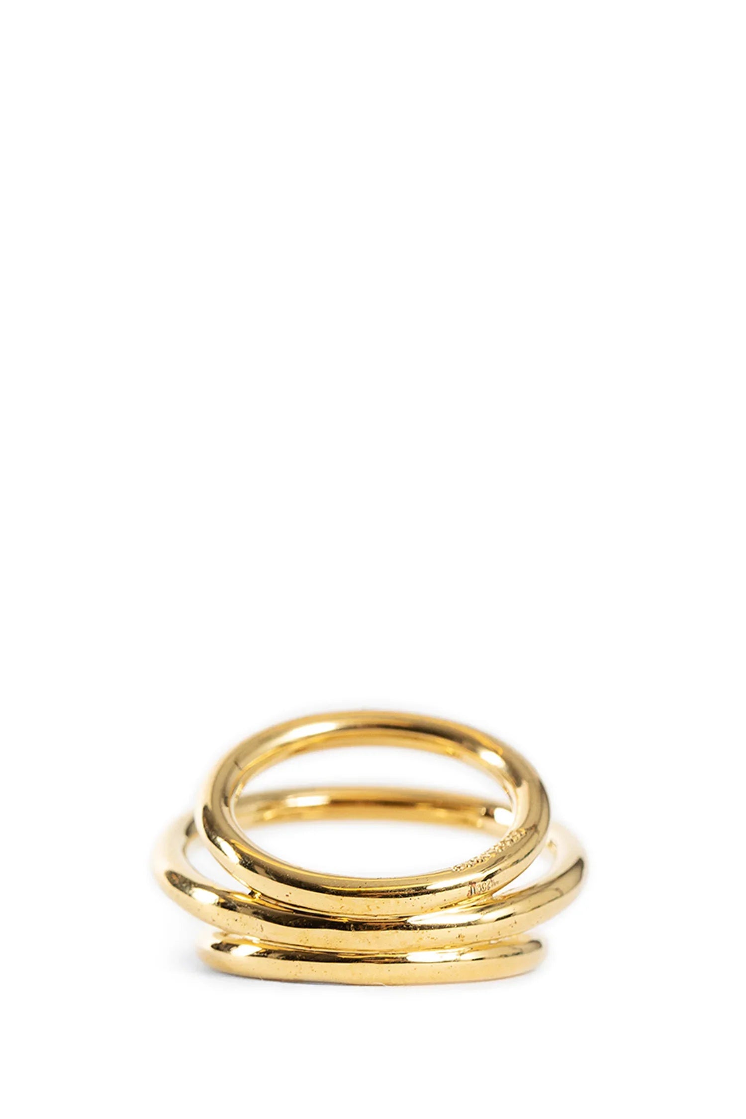 Gold-Plated Triple Hoop Ring - Antonioli.eu