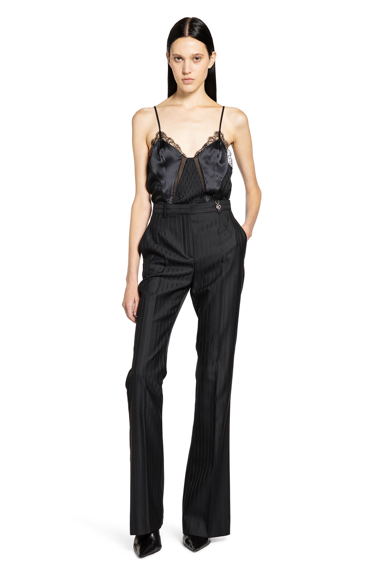 V All Over Jacquard Silk Bodysuit - Antonioli.eu