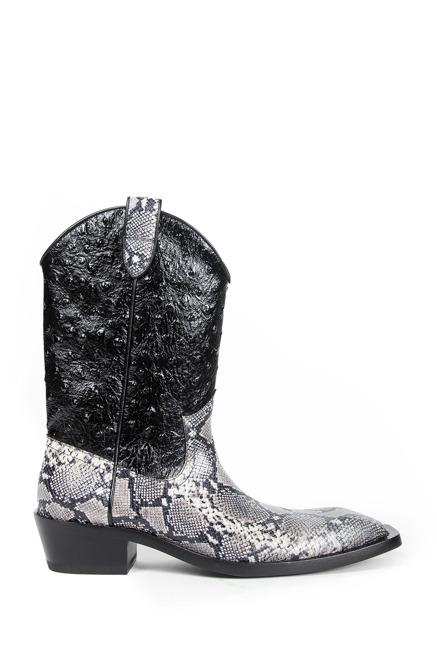 MARTINE ROSE MAN GREY BOOTS