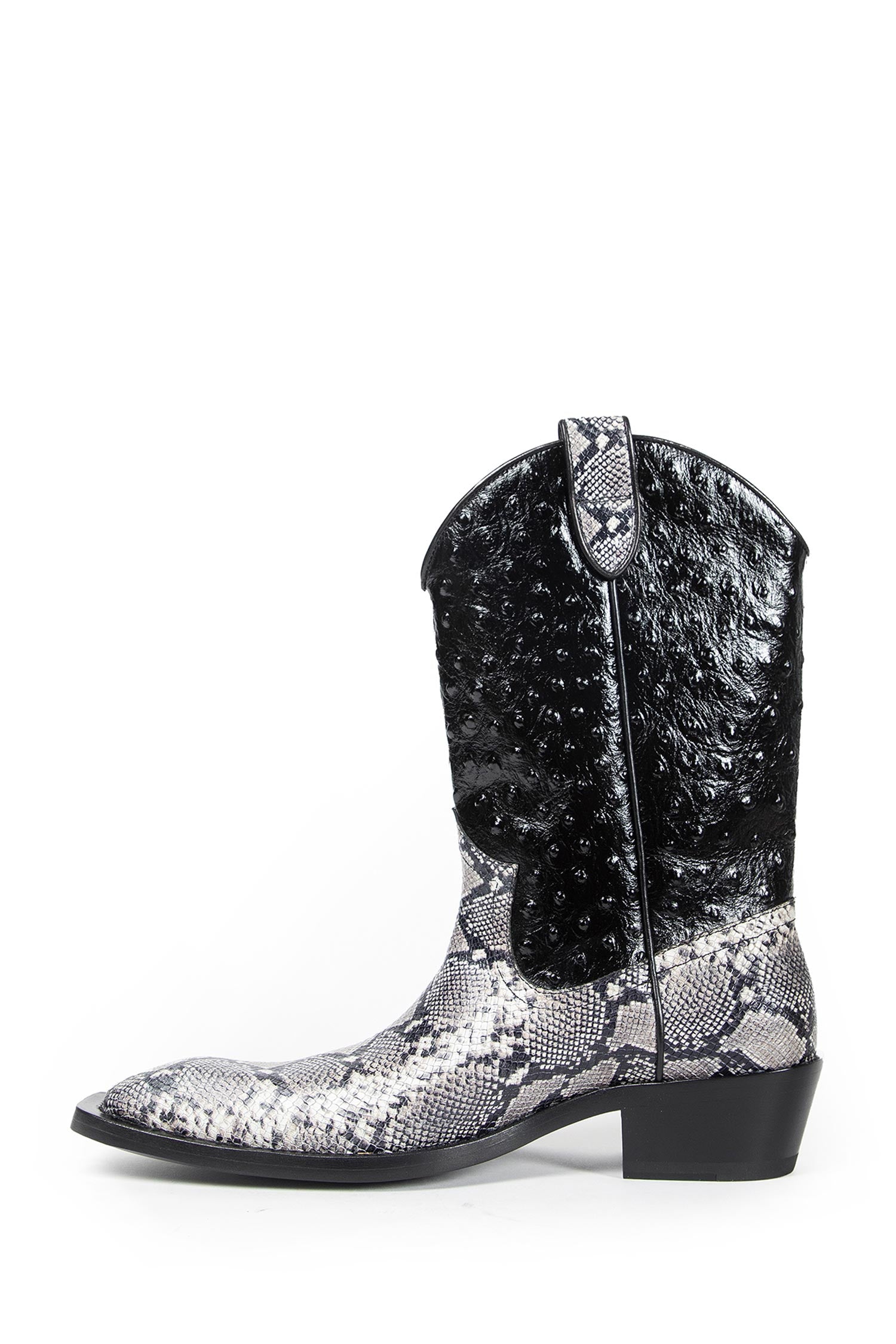 MARTINE ROSE MAN GREY BOOTS