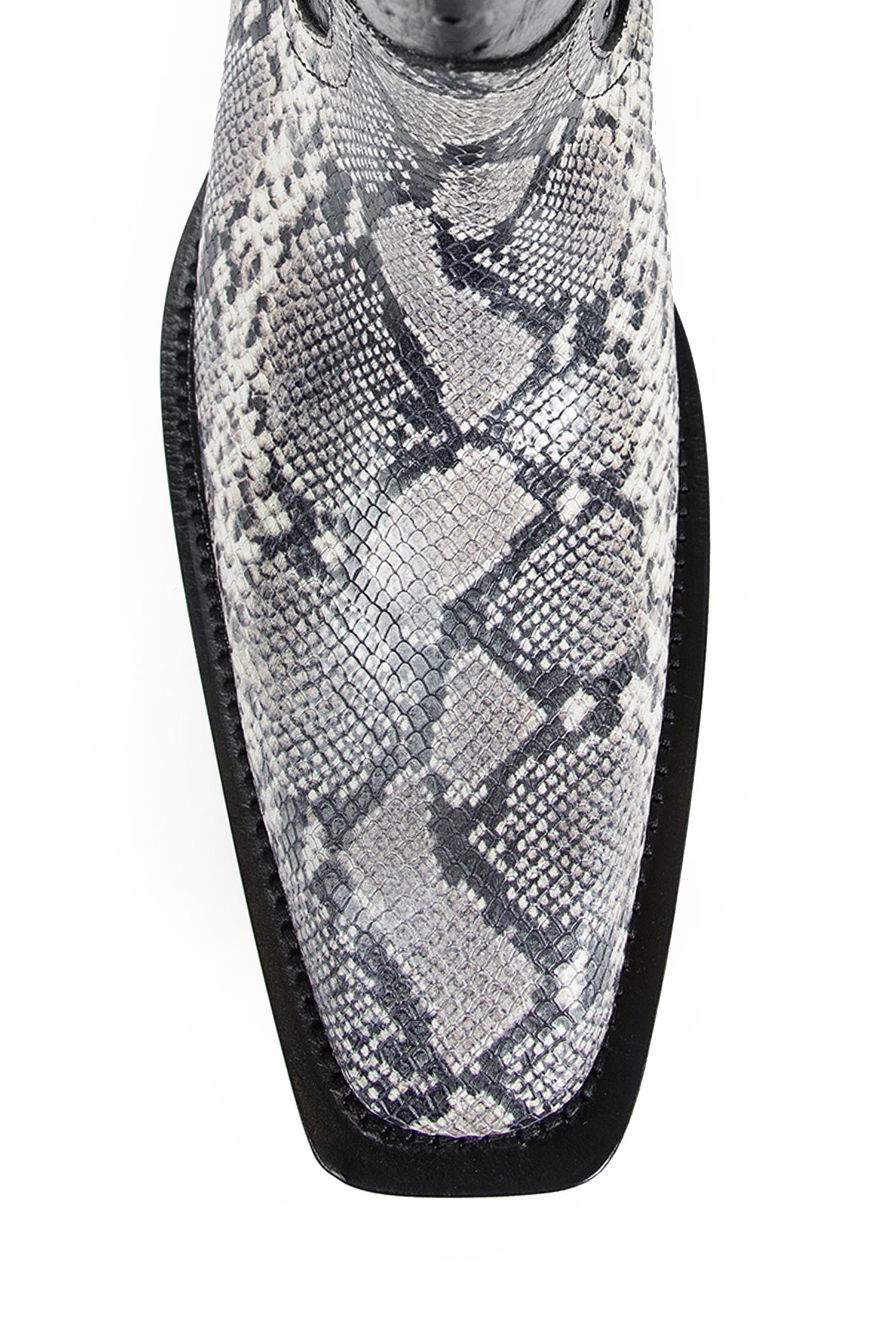 MARTINE ROSE MAN GREY BOOTS