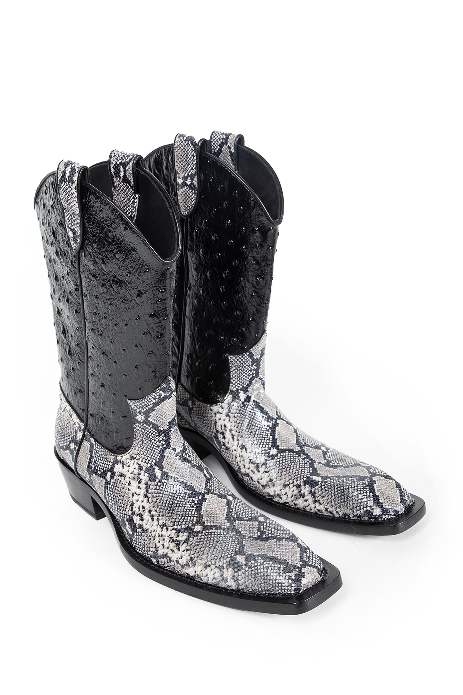 MARTINE ROSE MAN GREY BOOTS