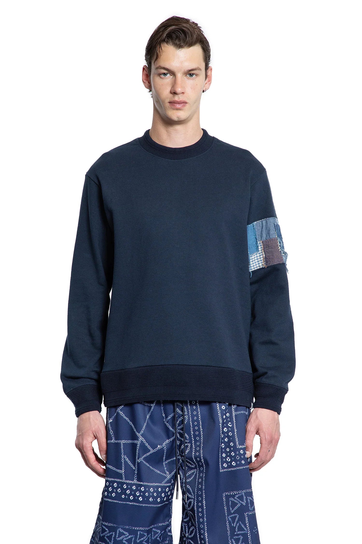 Boro trimmed sweatshirt - Antonioli.eu