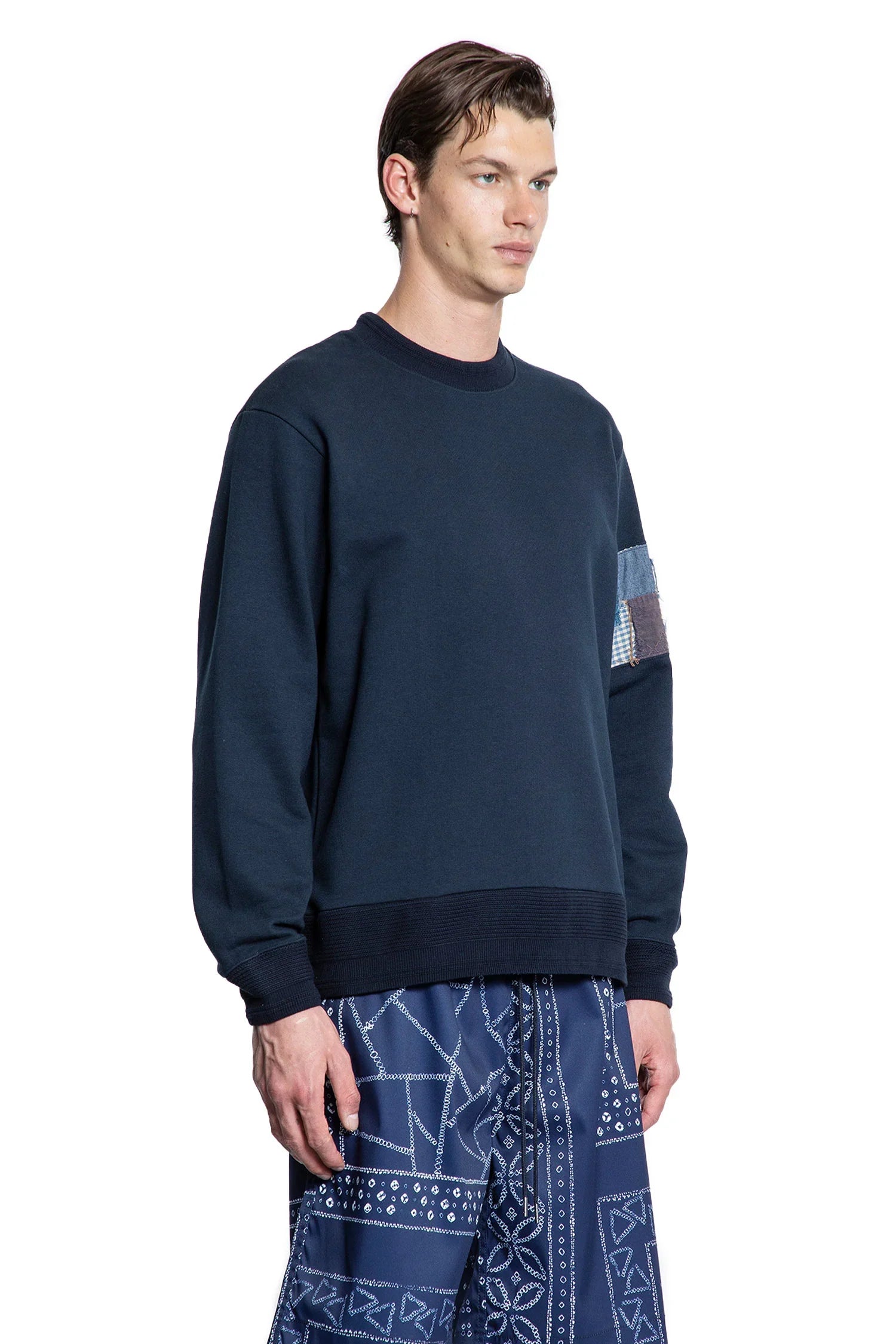 Boro trimmed sweatshirt - Antonioli.eu