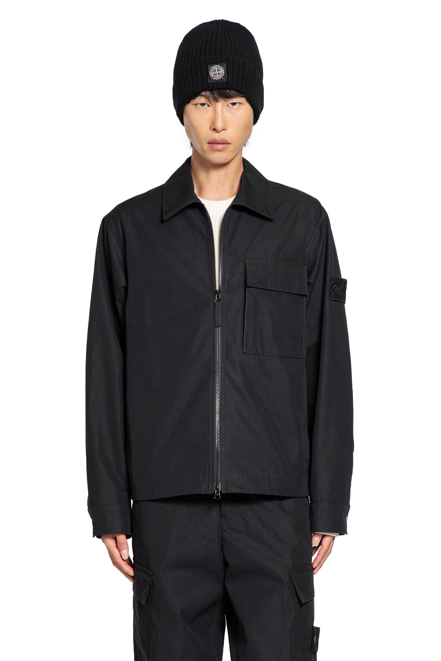 1200128 Stretch Cotton Satin Overshirt - Antonioli.eu