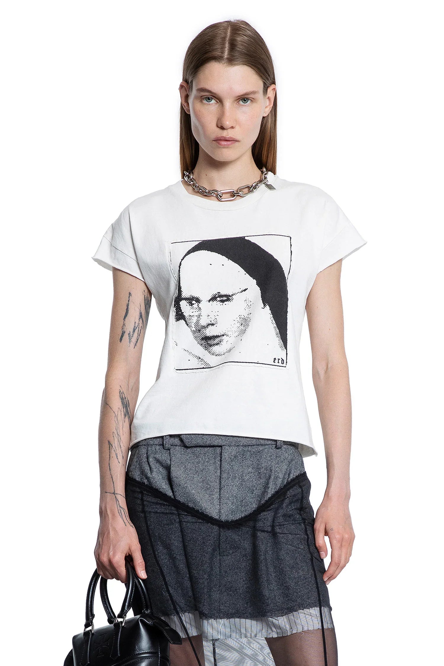 Nun Assemblage Baby Tee - Antonioli.eu