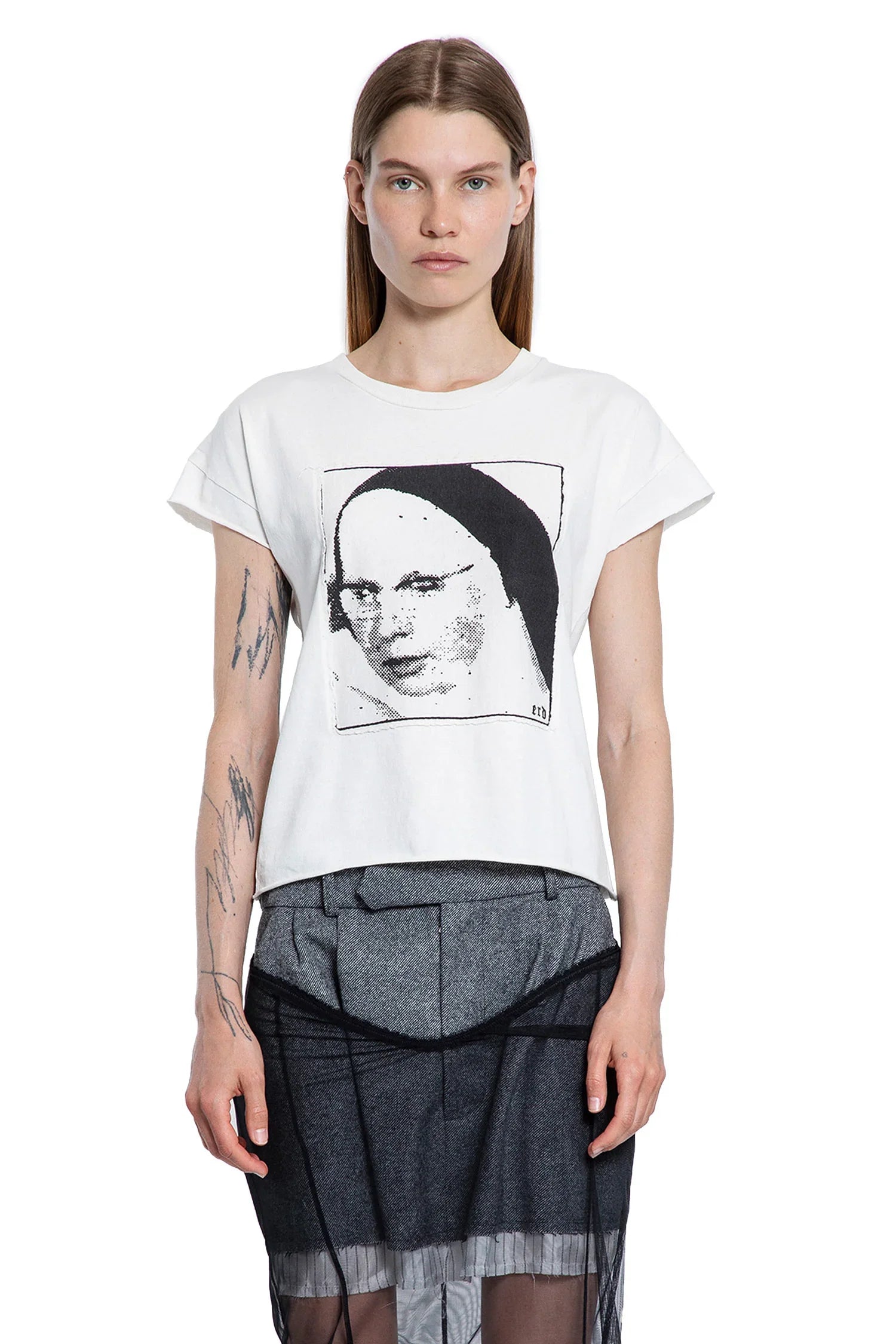 Nun Assemblage Baby Tee - Antonioli.eu