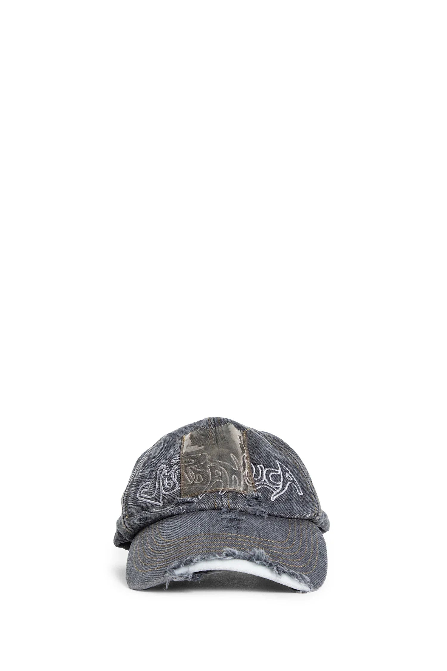 Distressed denim baseball cap - Antonioli.eu