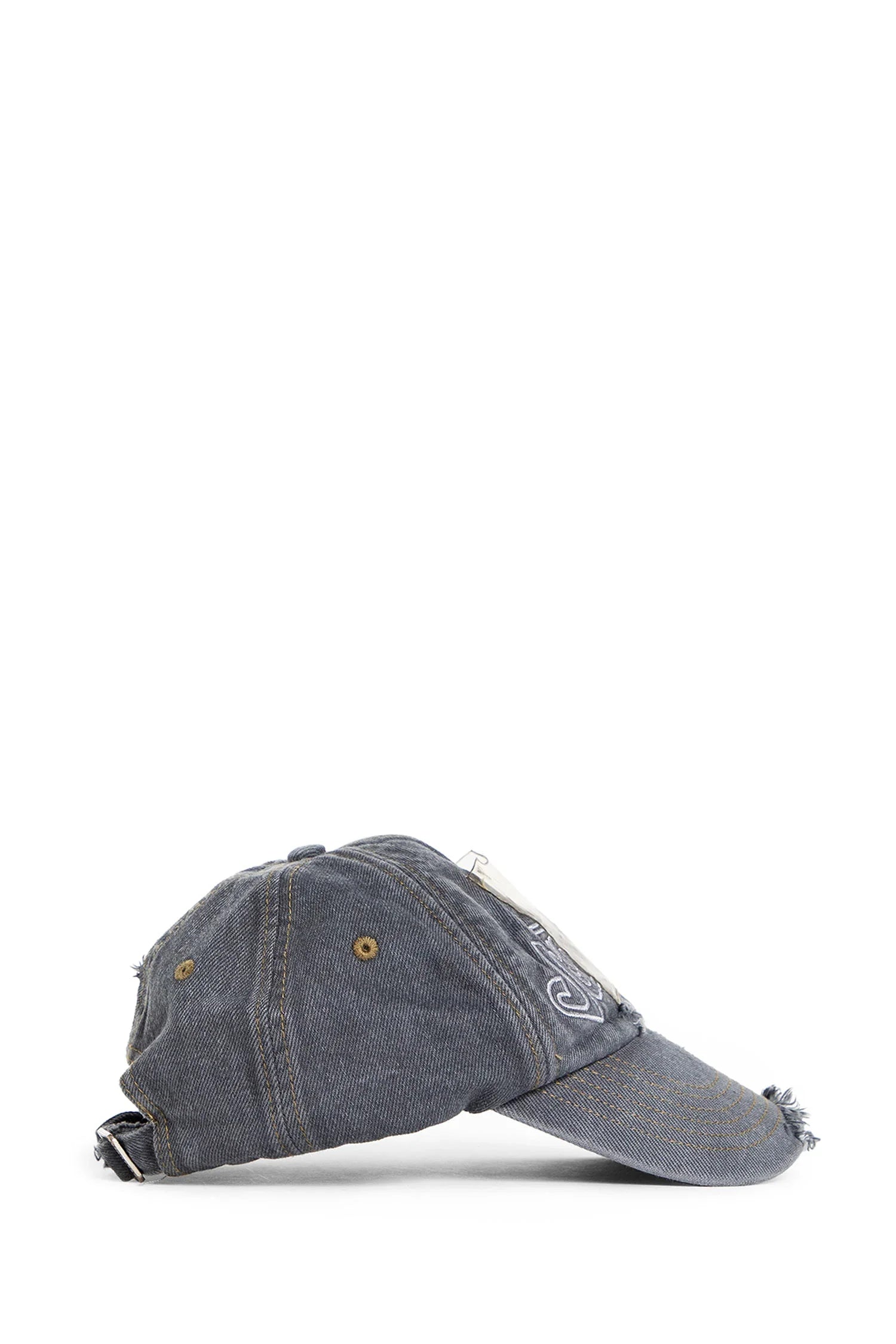 Distressed denim baseball cap - Antonioli.eu