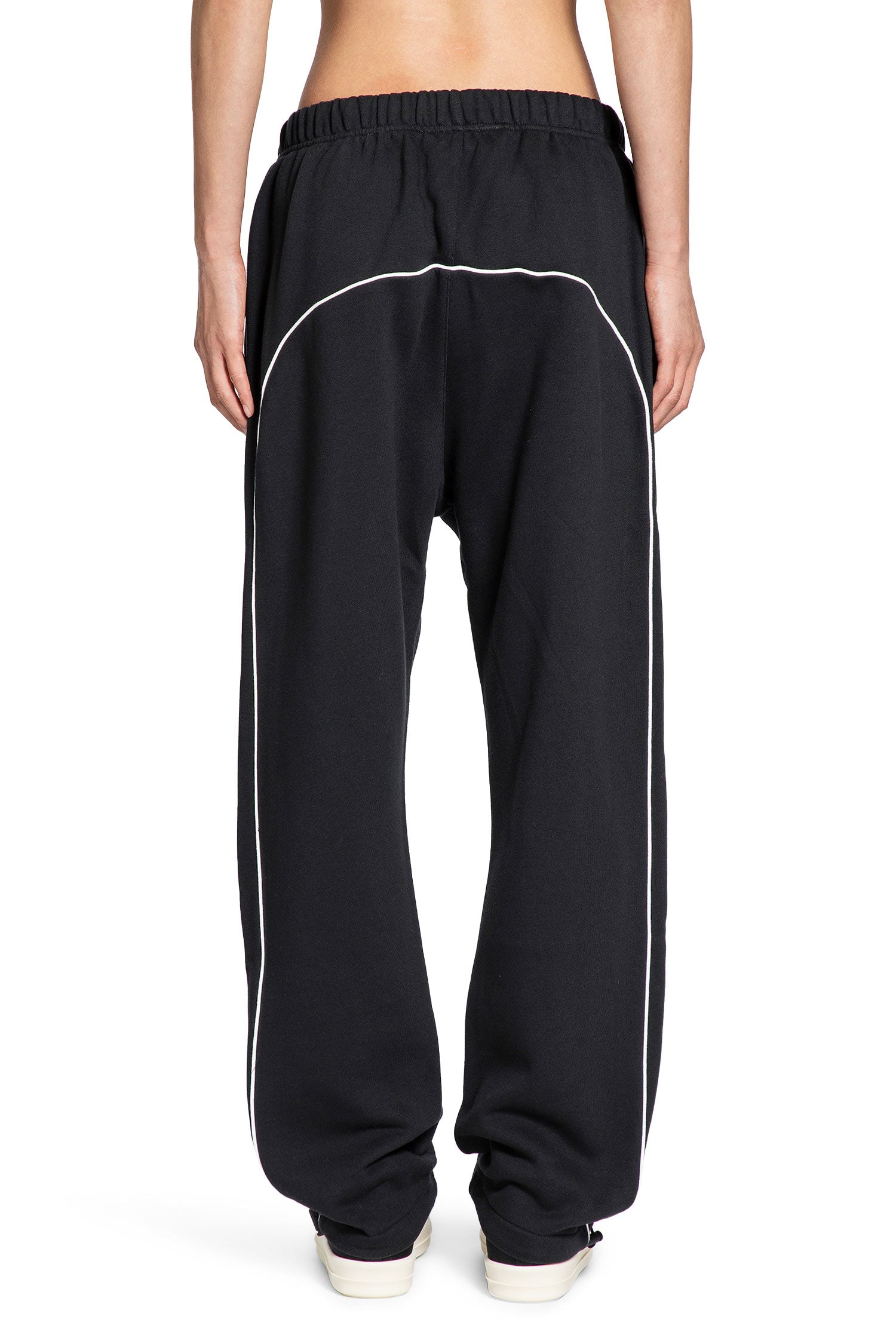 Pantaloni da tuta in pile rilassati con bordatura