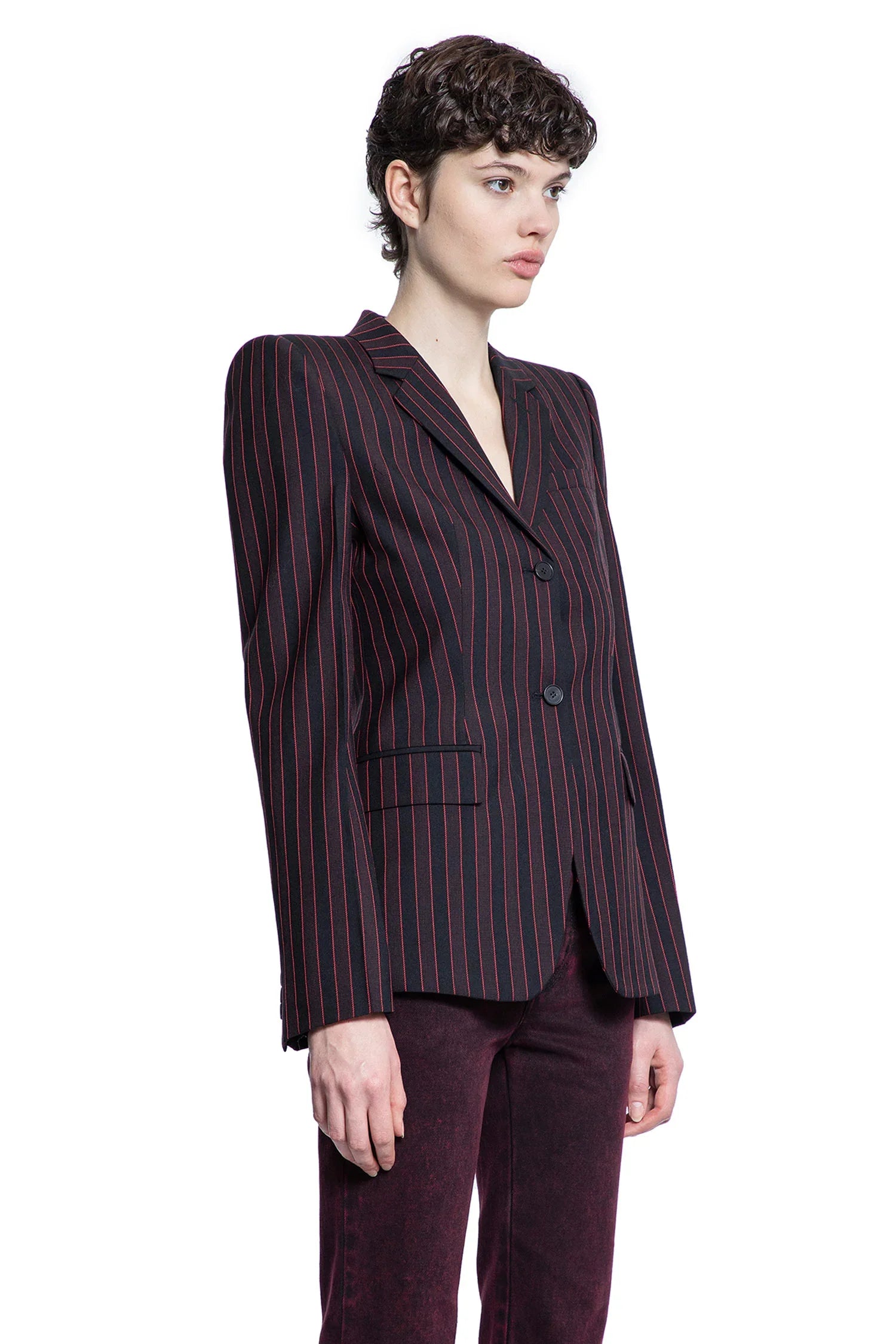 Pinstripe Single-breasted blazer - Antonioli.eu