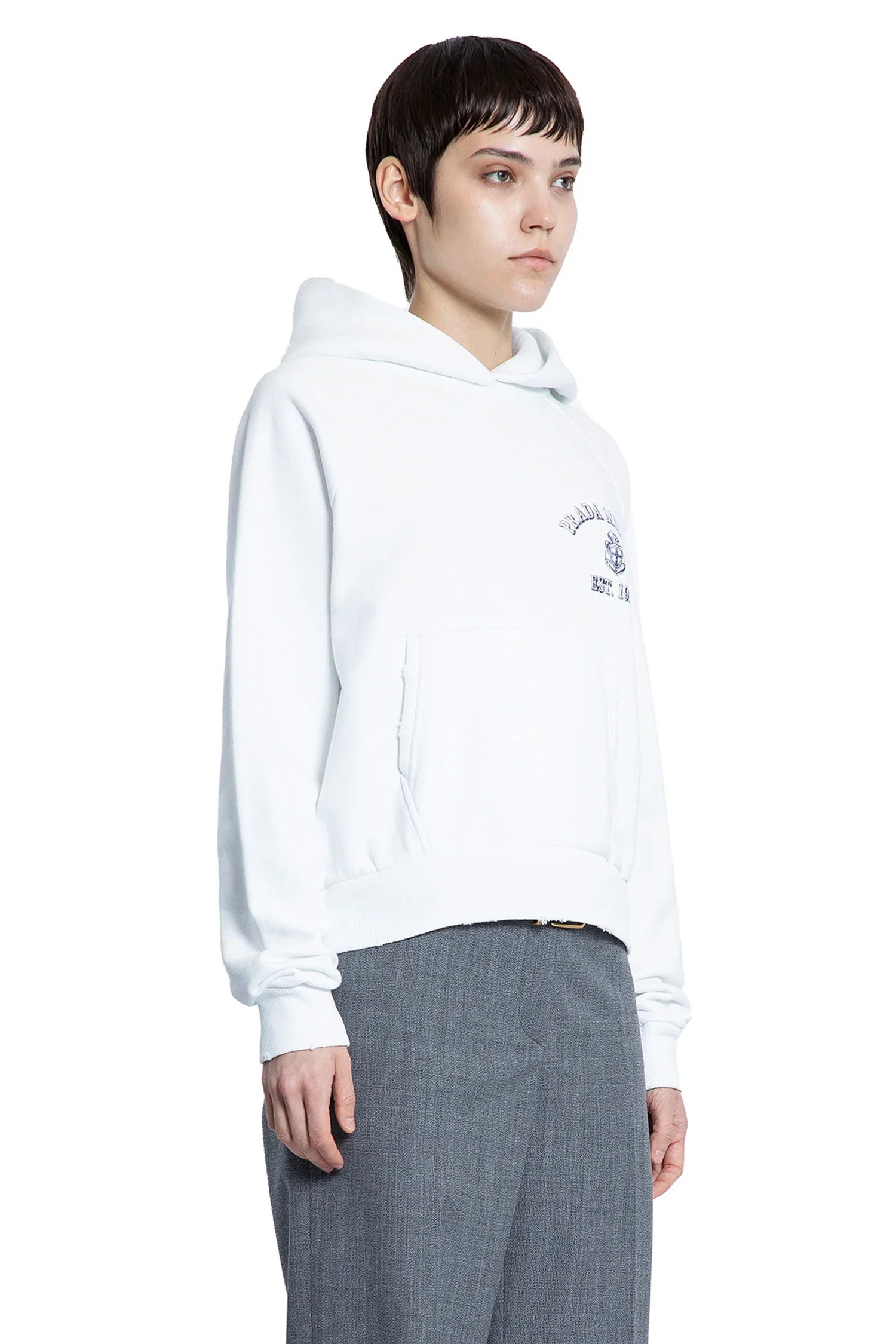 College Logo Boxy hoodie - Antonioli.eu