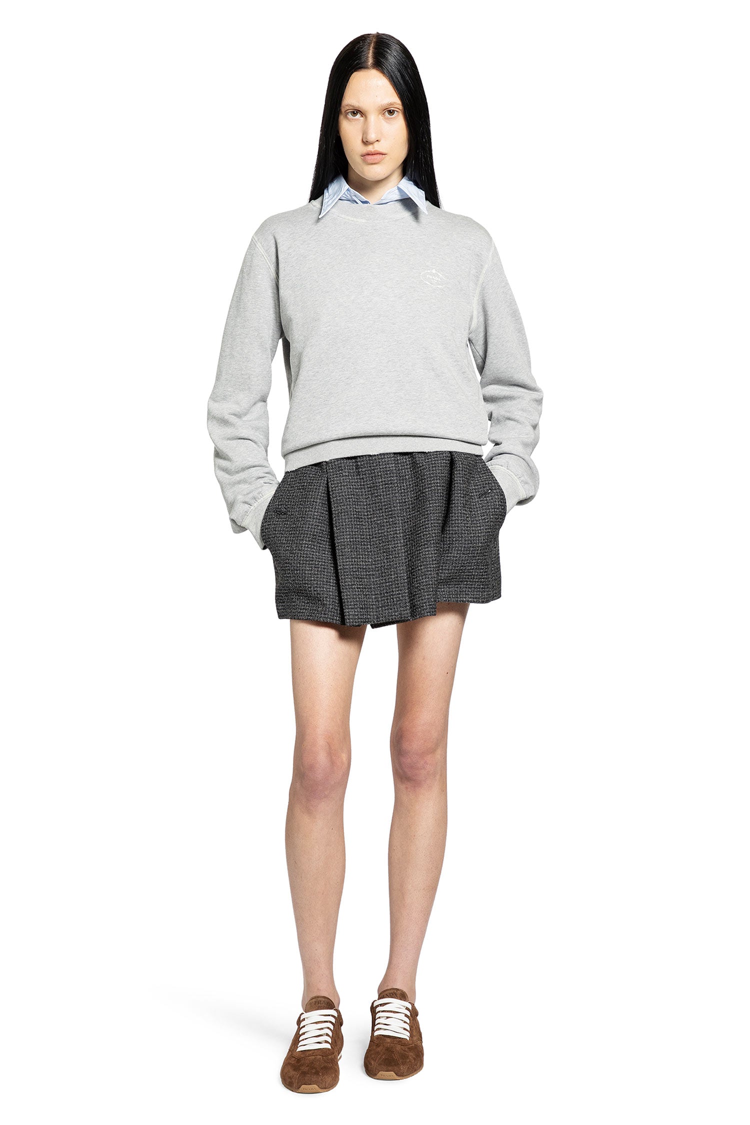 PRADA WOMAN GREY KNITWEAR - Antonioli.eu