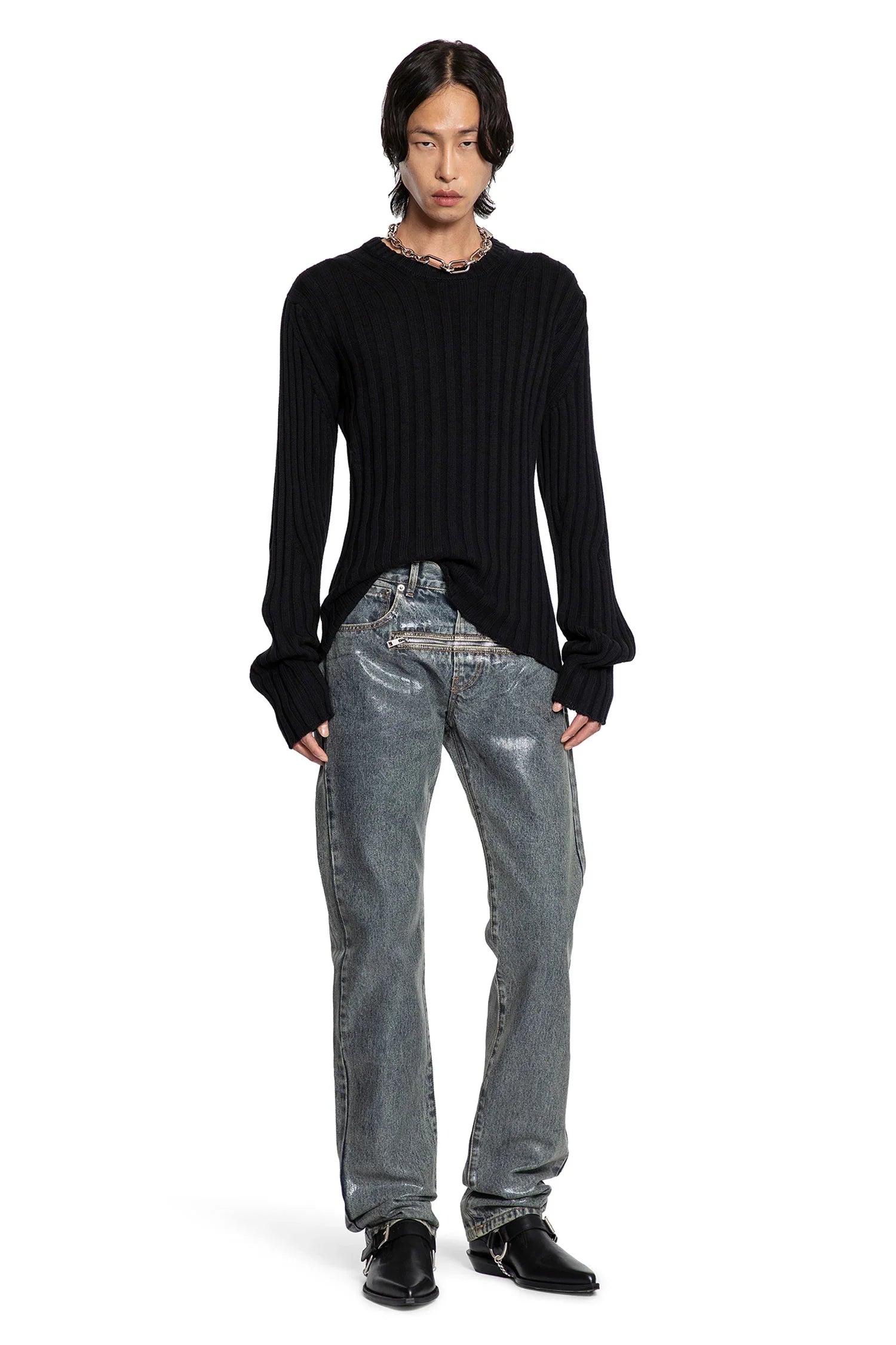 JORDANLUCA MAN BLACK KNITWEAR - Antonioli.eu