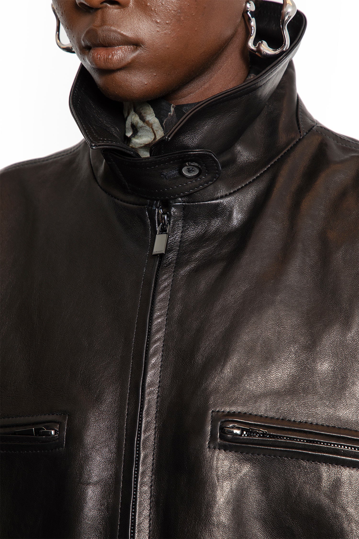 Leather Peplum Vest - Antonioli.eu