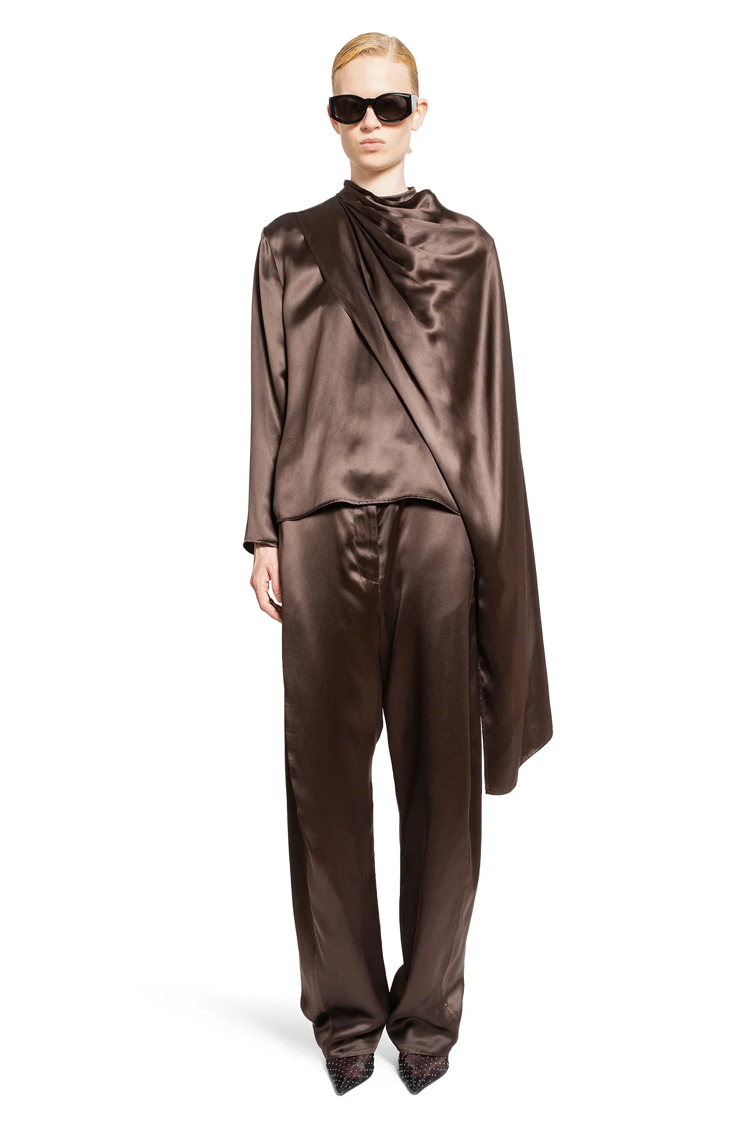 Draped Silk Blouse - Antonioli.eu
