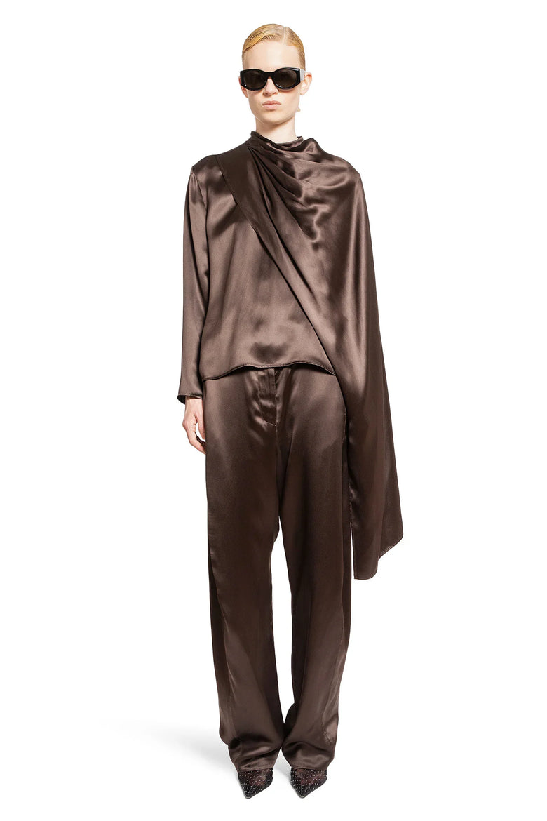 Draped Silk Blouse - Antonioli.eu