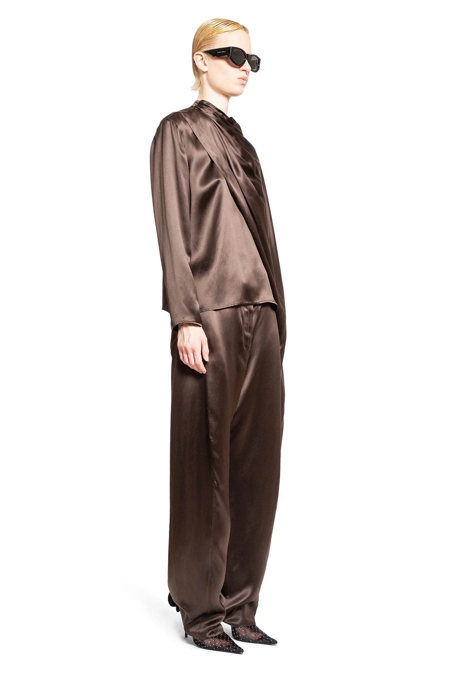 Draped Silk Blouse - Antonioli.eu