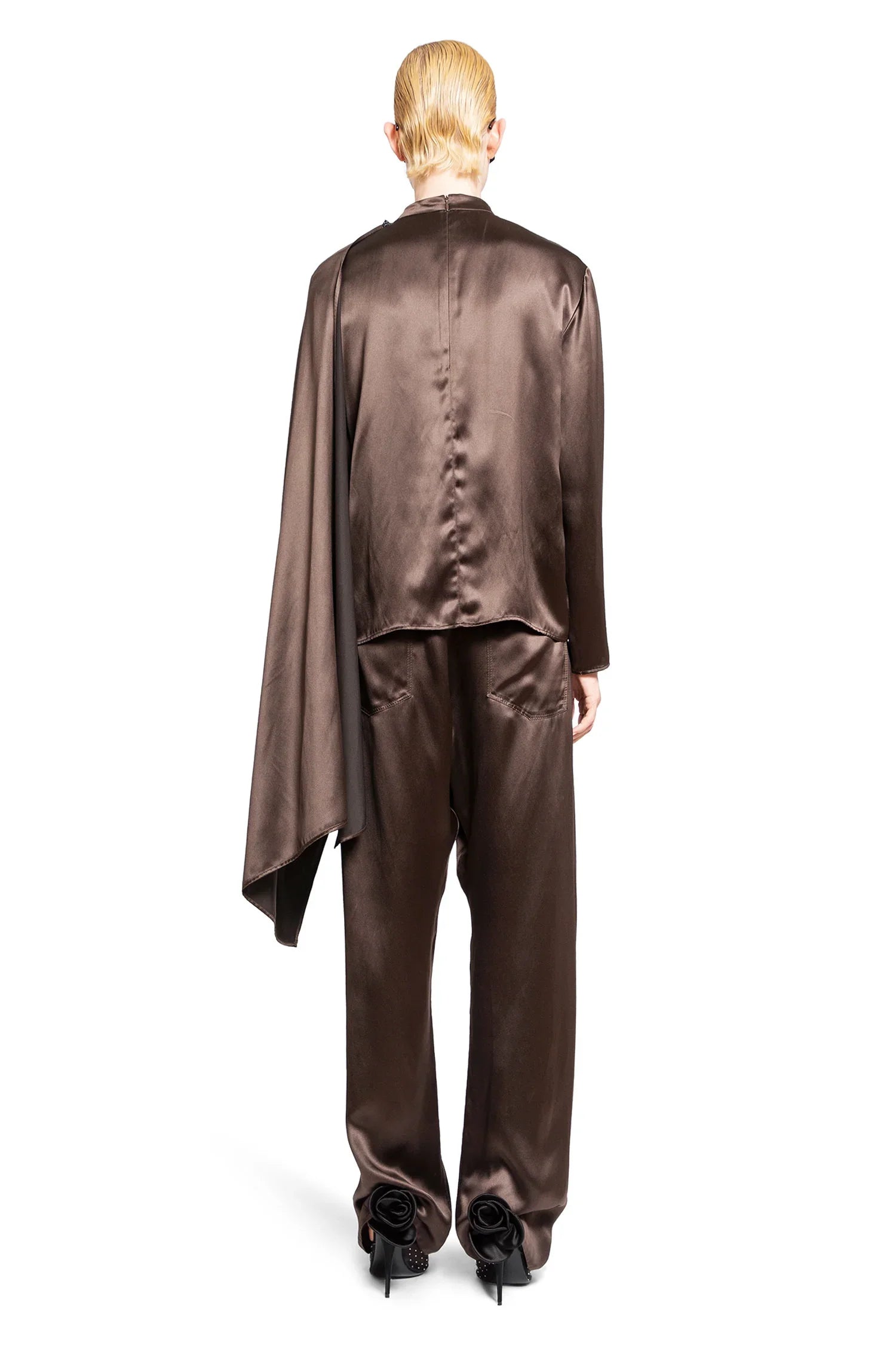 Draped Silk Blouse - Antonioli.eu