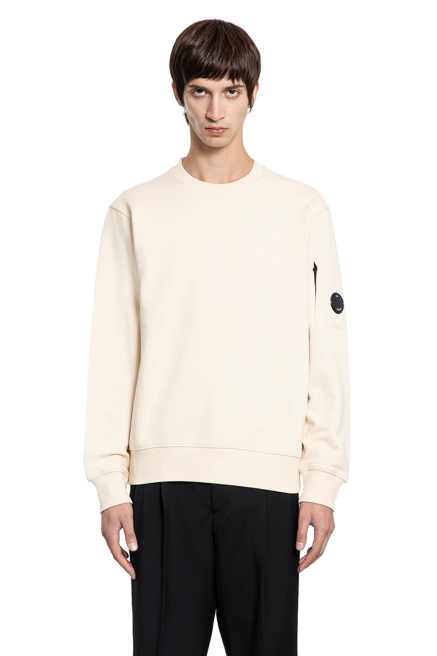 Diagonal Raised Fleece Lens Sweatshirt - Antonioli.eu