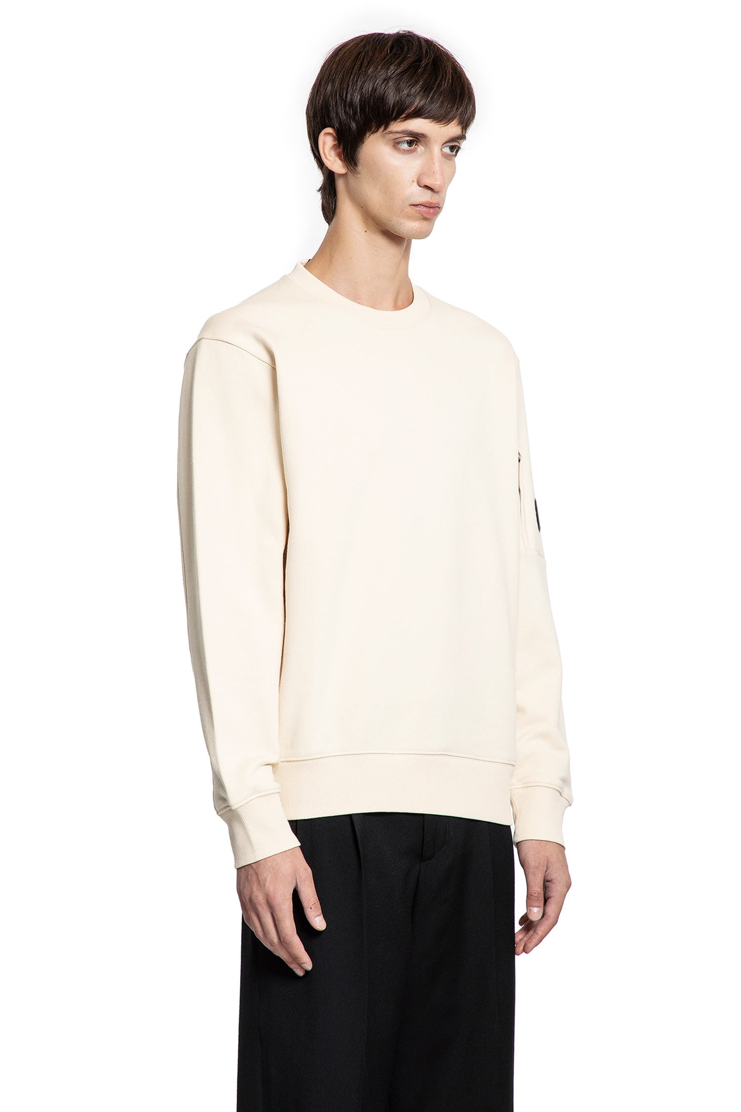 Diagonal Raised Fleece Lens Sweatshirt - Antonioli.eu