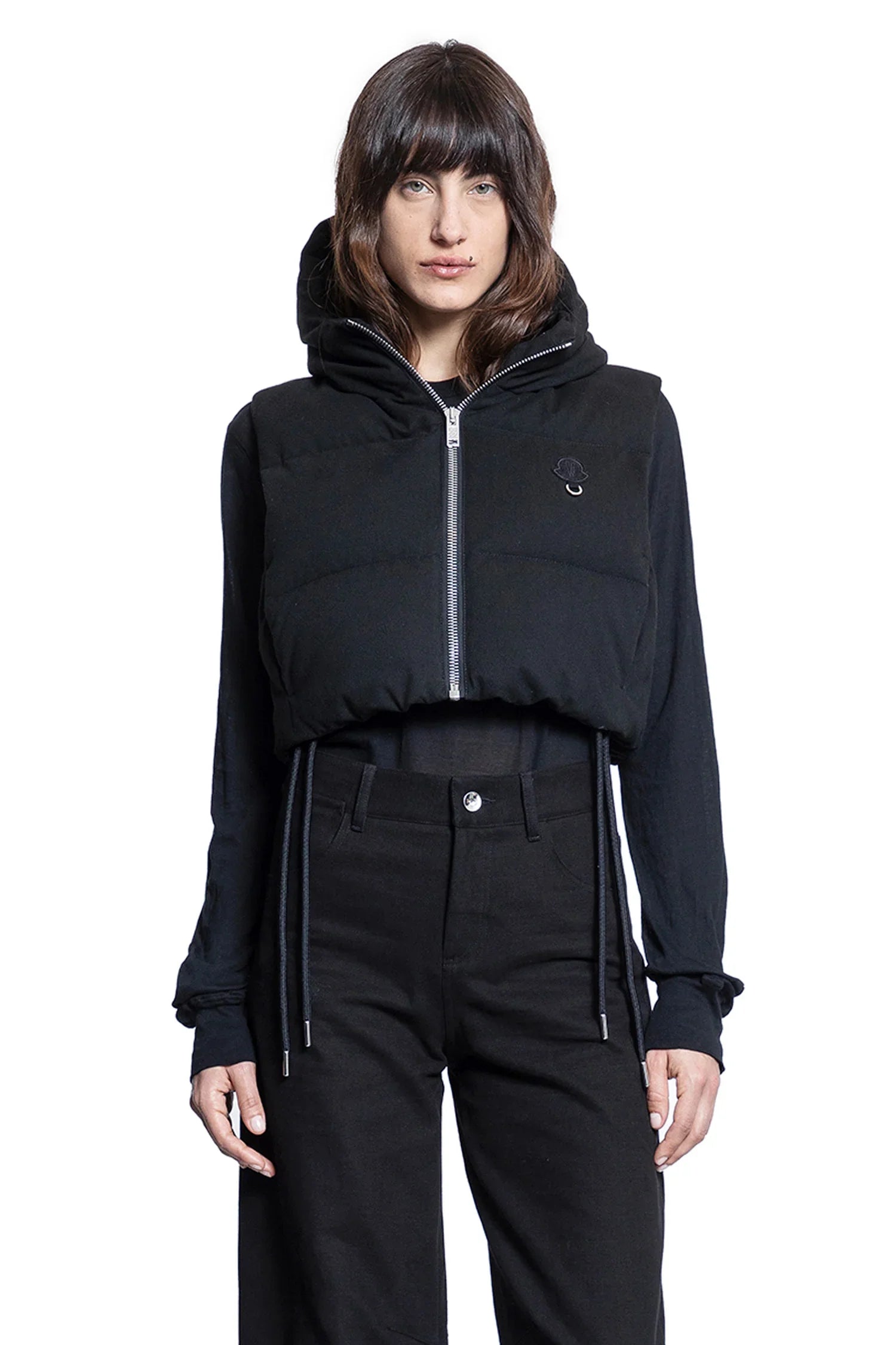 Alexia Cropped Hooded Down Vest - Antonioli.eu