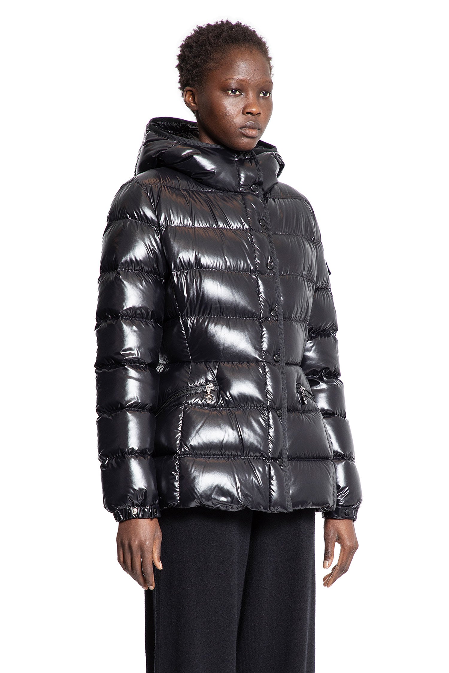MONCLER WOMAN BLACK JACKETS