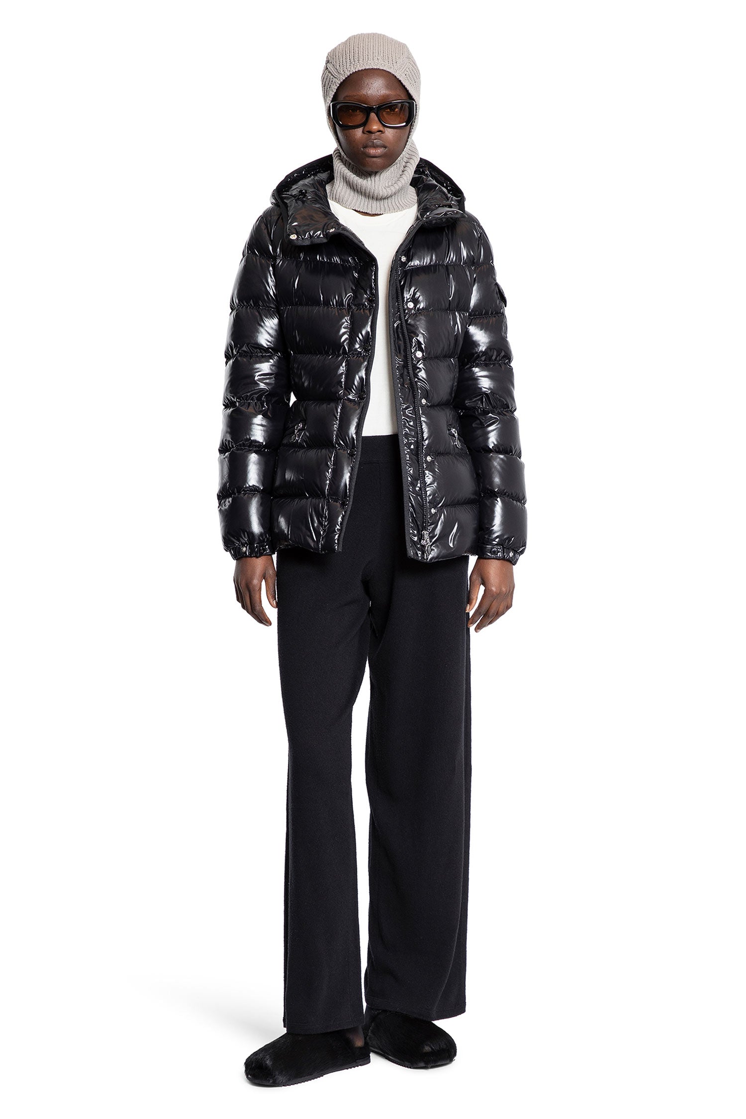 MONCLER WOMAN BLACK JACKETS