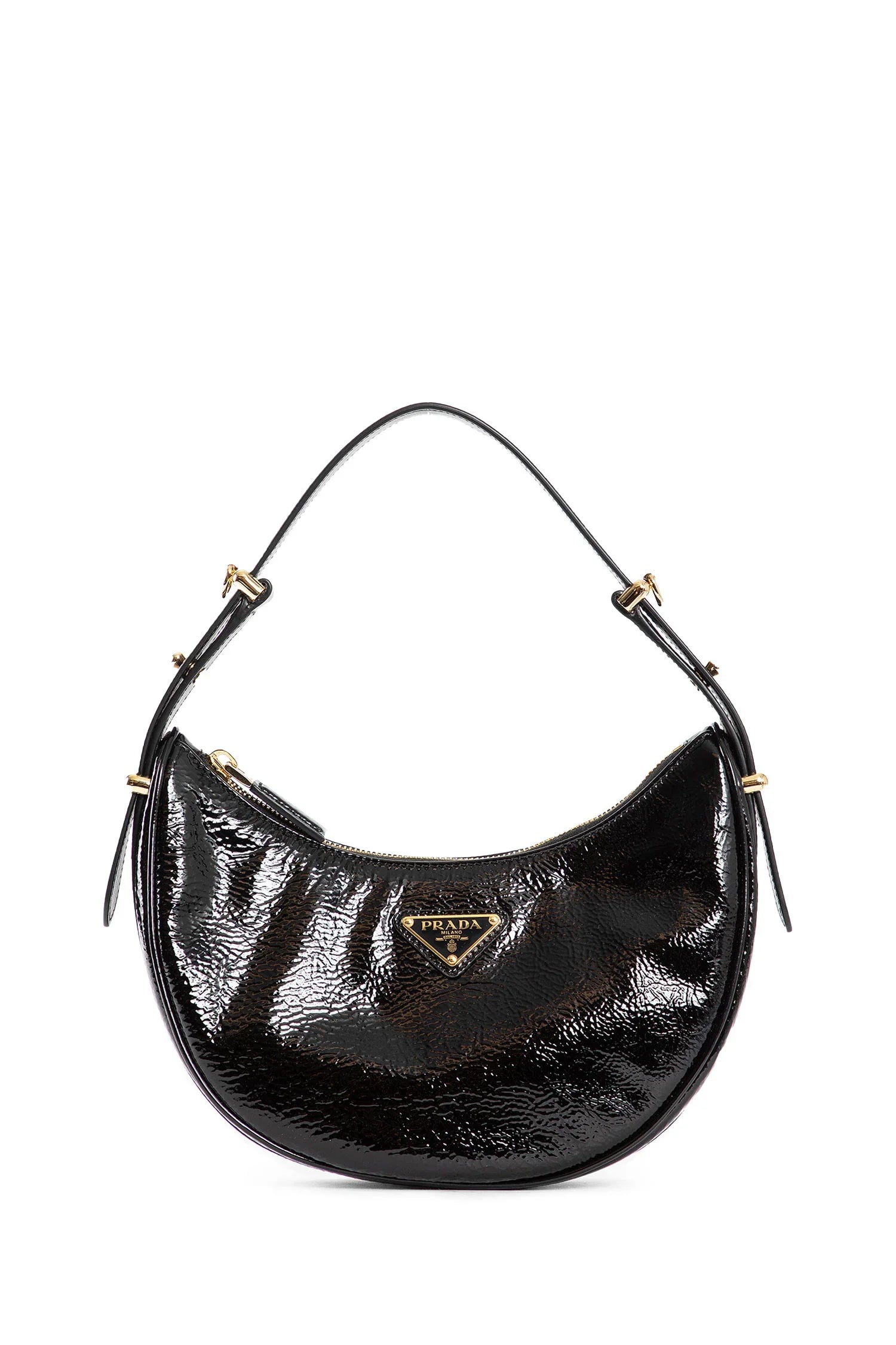 Arqué naplak patent leather shoulder bag - Antonioli.eu