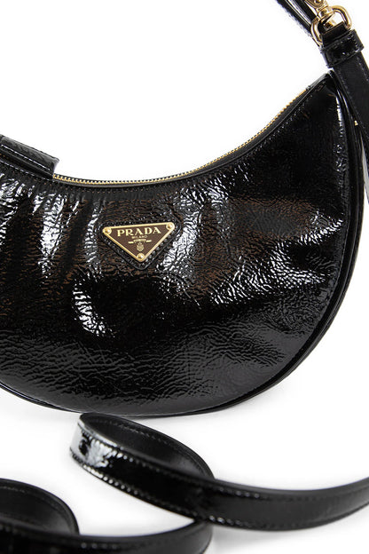 Arqué naplak patent leather shoulder bag - Antonioli.eu
