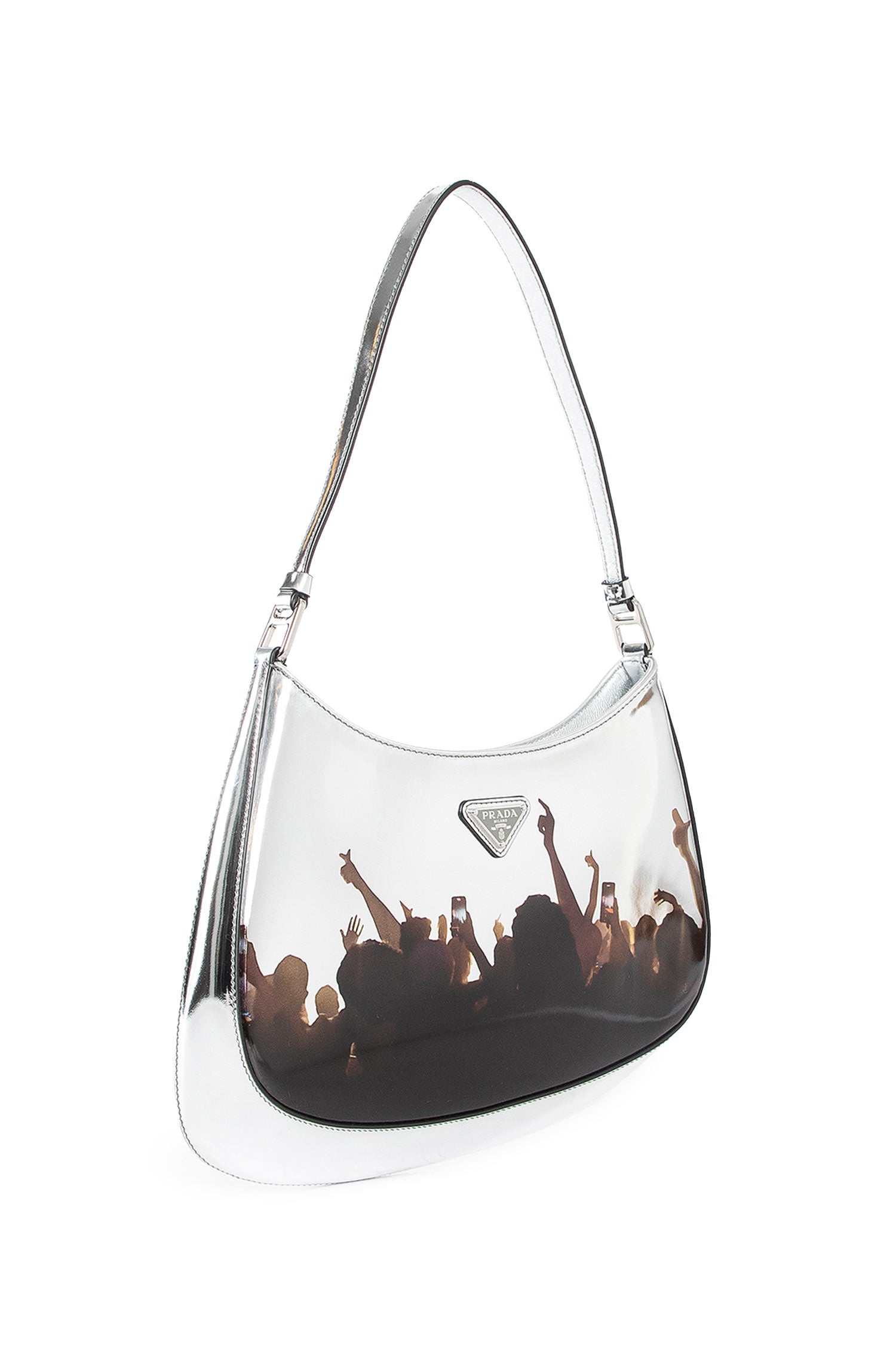 Cleo Printed Brushed Leather Shoulder Bag