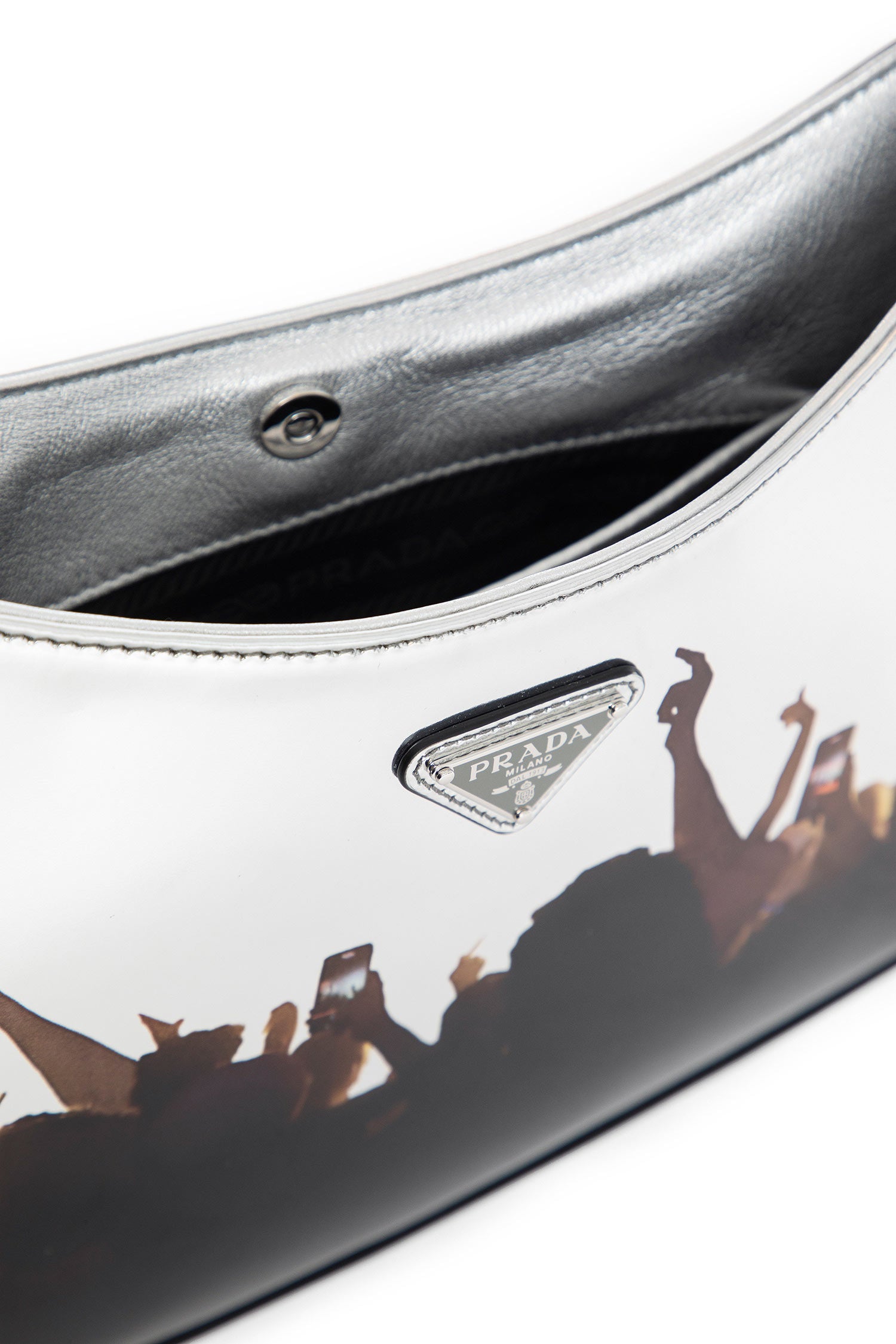 Cleo Printed Brushed Leather Shoulder Bag
