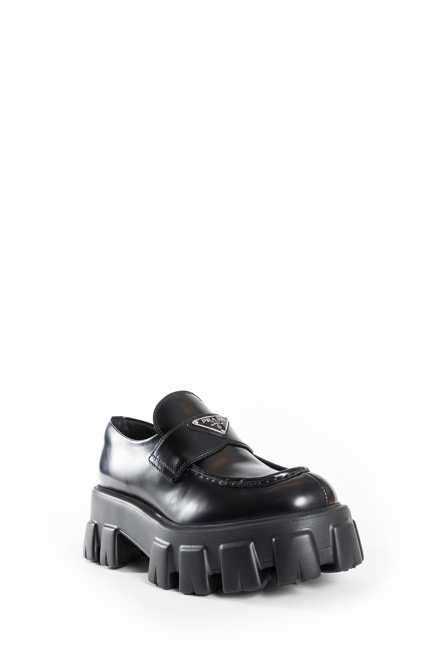 Brushed Leather Monolith Loafers - Antonioli.eu