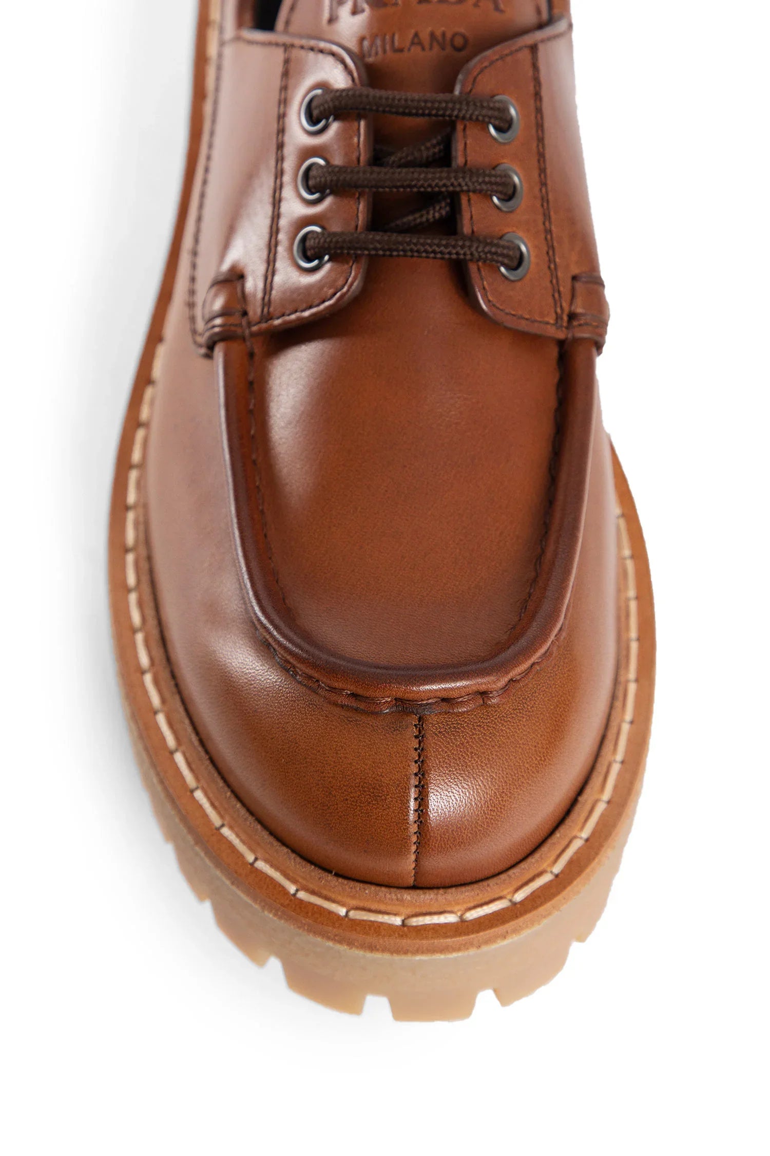 Laced leather loafers - Antonioli.eu