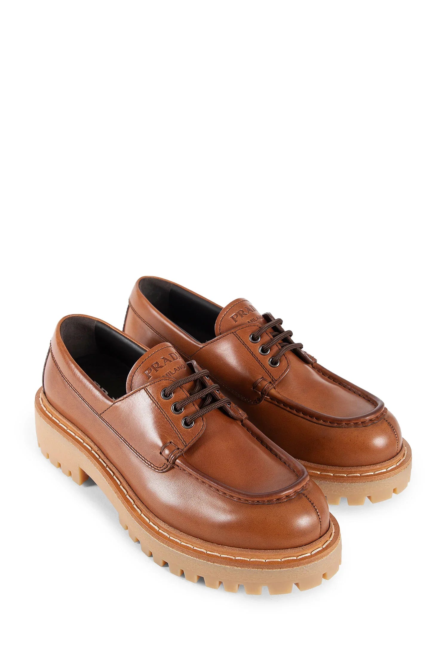 Laced leather loafers - Antonioli.eu
